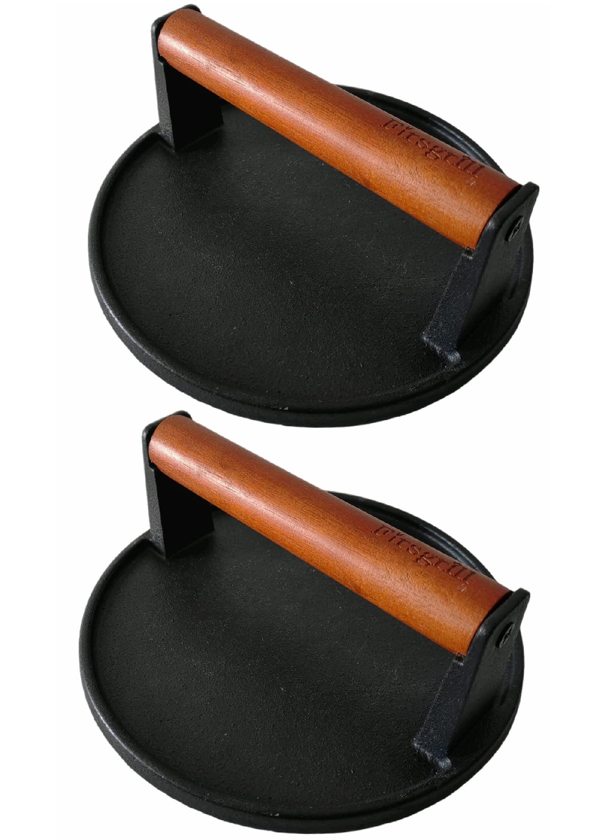 Heavy-Duty Cast Iron Smash Burger Press - 2 Pack 7.08