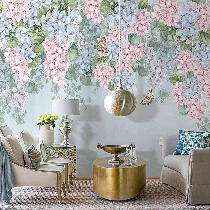 Pastoral Vine Flowers Wallpaper - Self-Adhesive Peel & Stick Wall Mural for Home Decor | Perfect for Living Room, Bedroom, Nursery & Office Walls