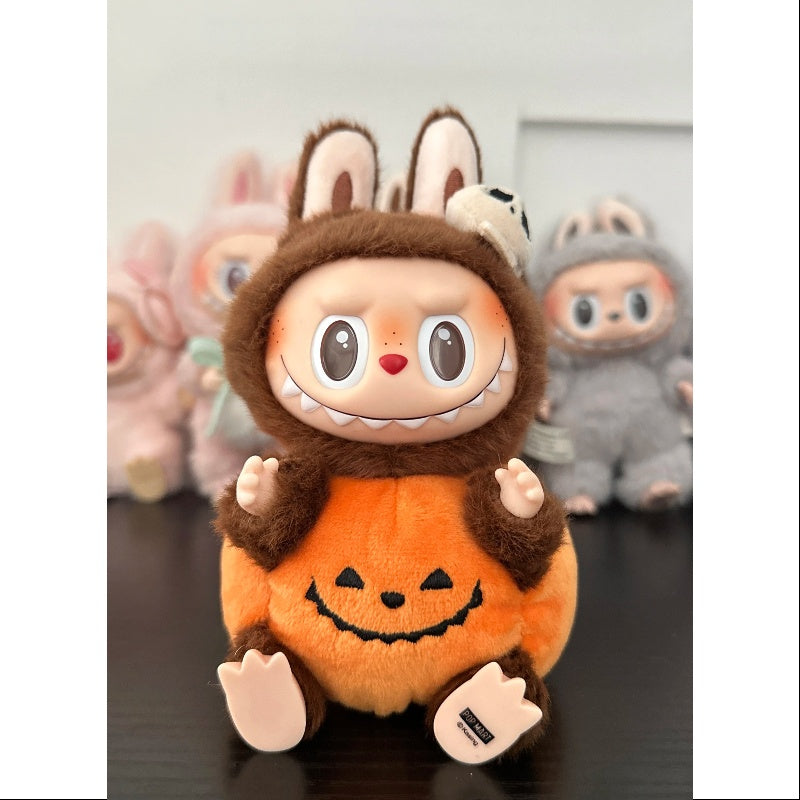 Labubu The Monsters Halloween Plush Toy - Cute Sitting Pumpkin Vinyl Figure Collectible (Limited Edition) | Perfect for Party Decor, Cosplay Accessories & Anime Gift Collection