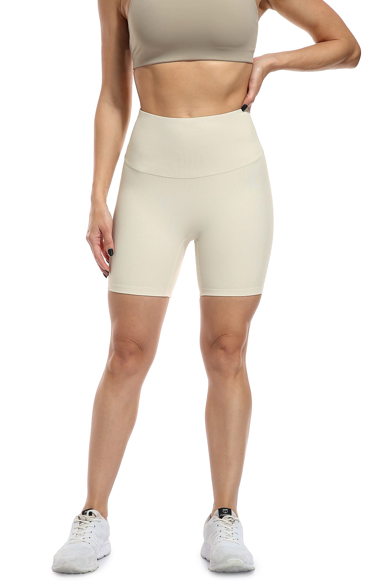 ICY ZONE Women's High Waist Biker Shorts - 6
