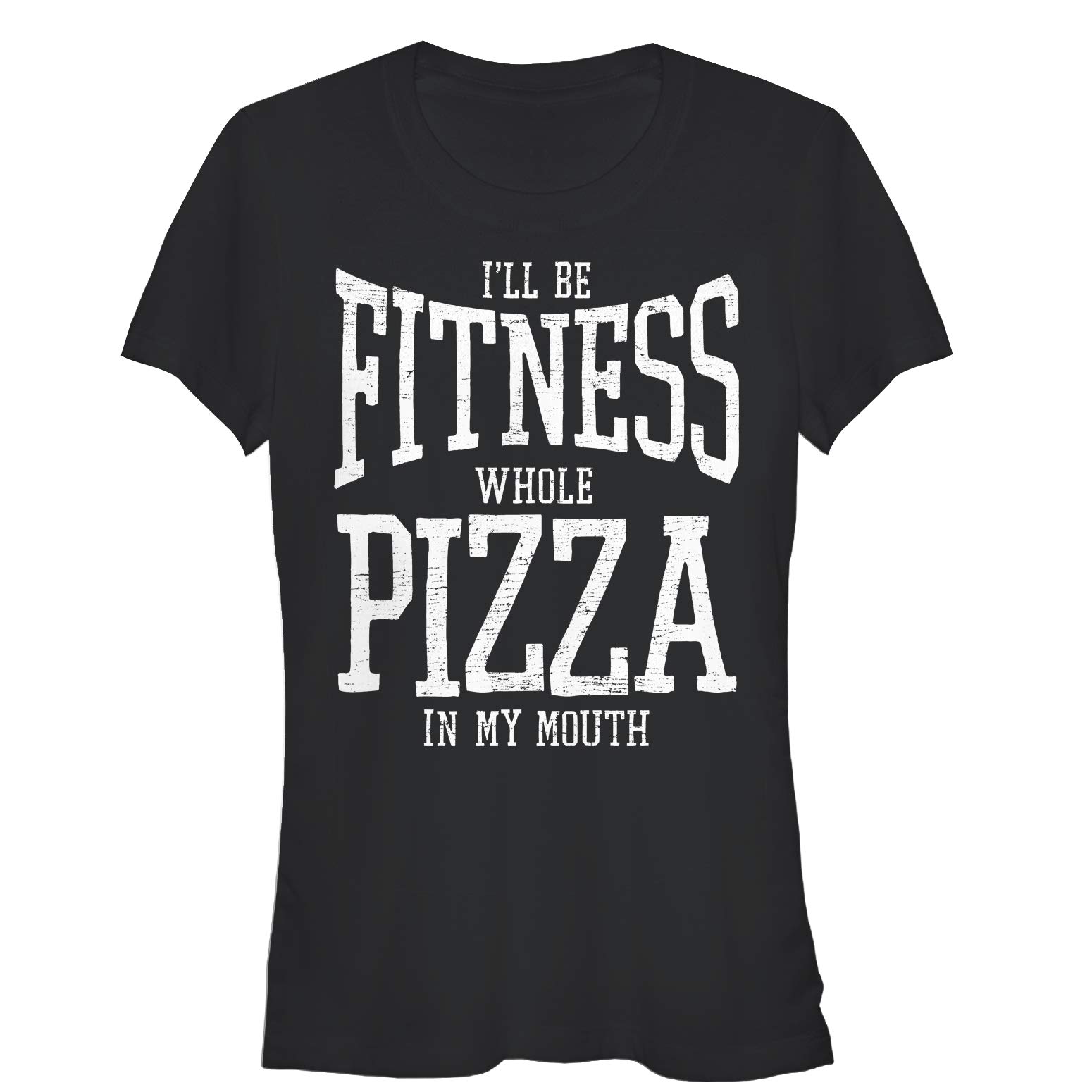 Junior's Chin UP Fitness Whole Pizza T-Shirt - Funny Workout & Gym Apparel for Men & Women - Perfect for Pizza Lovers, Fitness Enthusiasts & Gym Motivation
