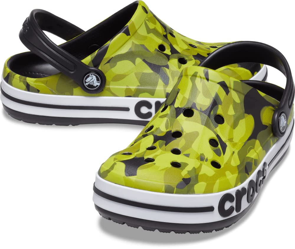 Crocs Unisex-Child Bayaband Bubble Camo Clog | Kids Water Shoes for Beach, Pool & Outdoor Play | Comfortable & Lightweight Slip-On Clogs