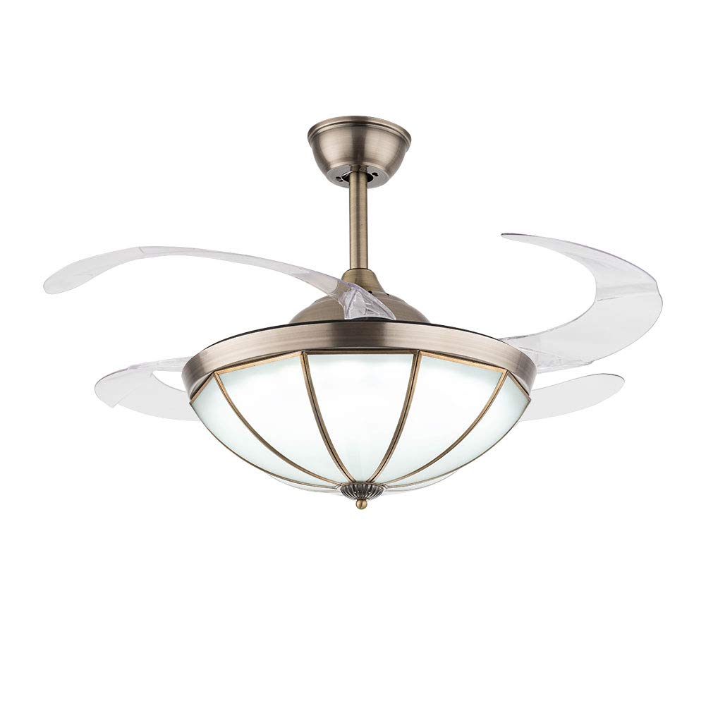 TBVECHI Modern Ceiling Fan with LED Light, Reversible Blades & Remote Control - Perfect for Living Room, Bedroom, and Indoor Spaces - Energy Efficient Cooling & Stylish Lighting Solution
