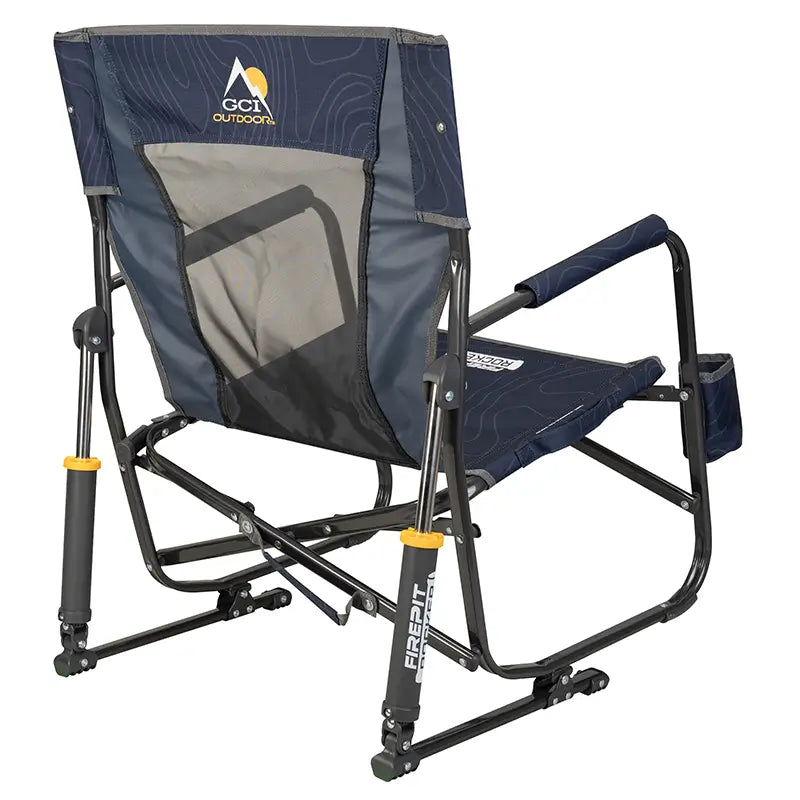 Outdoor Fire Pit Rocking Chair - Low Profile Rocker for Patio, Garden & Backyard Relaxation - Perfect for Camping, Bonfires & Cozy Evenings