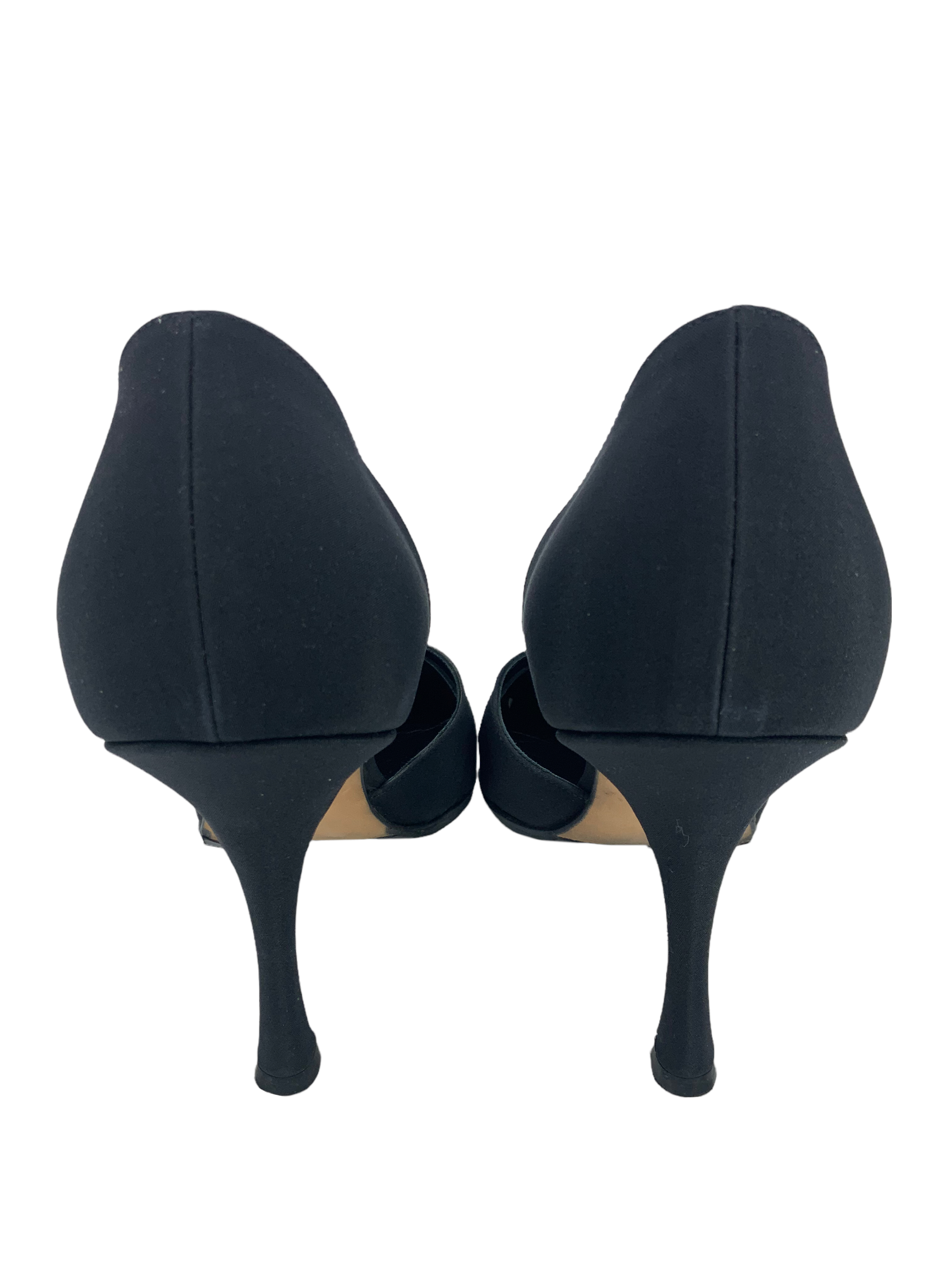 Manolo Blahnik Butterfly Silk Pumps Women's Size 5.5 - Elegant High Heel Shoes for Weddings, Parties & Special Occasions