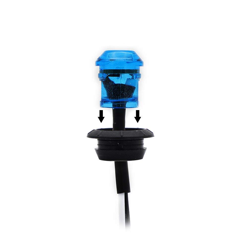 MADCATZ Meerkatt (Pack of 10) 3/4 Inch Mini Round Blue LED Side Marker Lights - Waterproof 12V DC Clearance Lamps for ATV, Truck, Trailer, Bus, Pickup - Perfect for Night Driving & Vehicle Safety Lighting