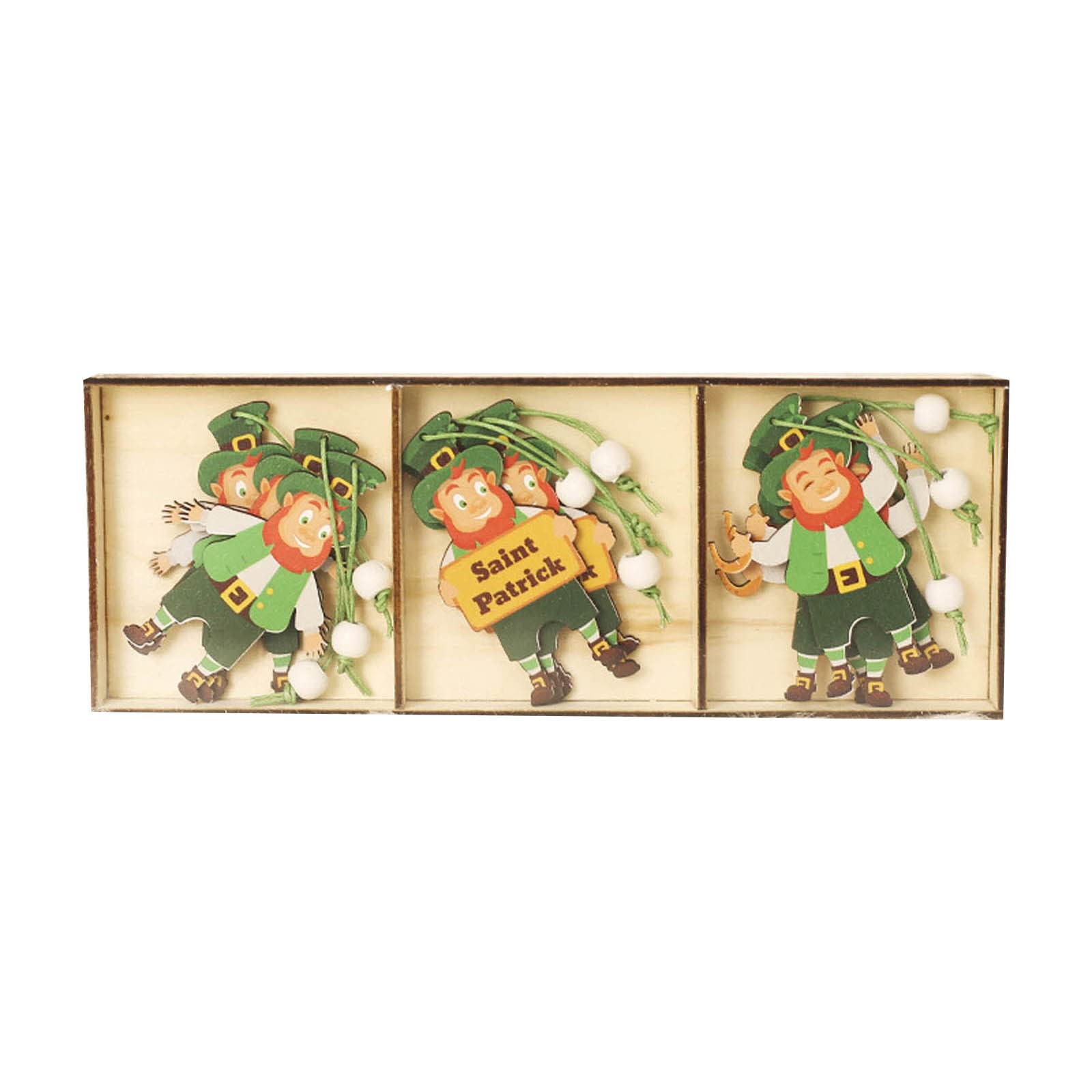 St. Patrick's Day Wooden Doll Pendant - Irish Festival Decor, Holiday Window Hanging for Home & Party | Perfect for St. Patrick's Decorations, Irish Themed Parties & Seasonal Window Displays