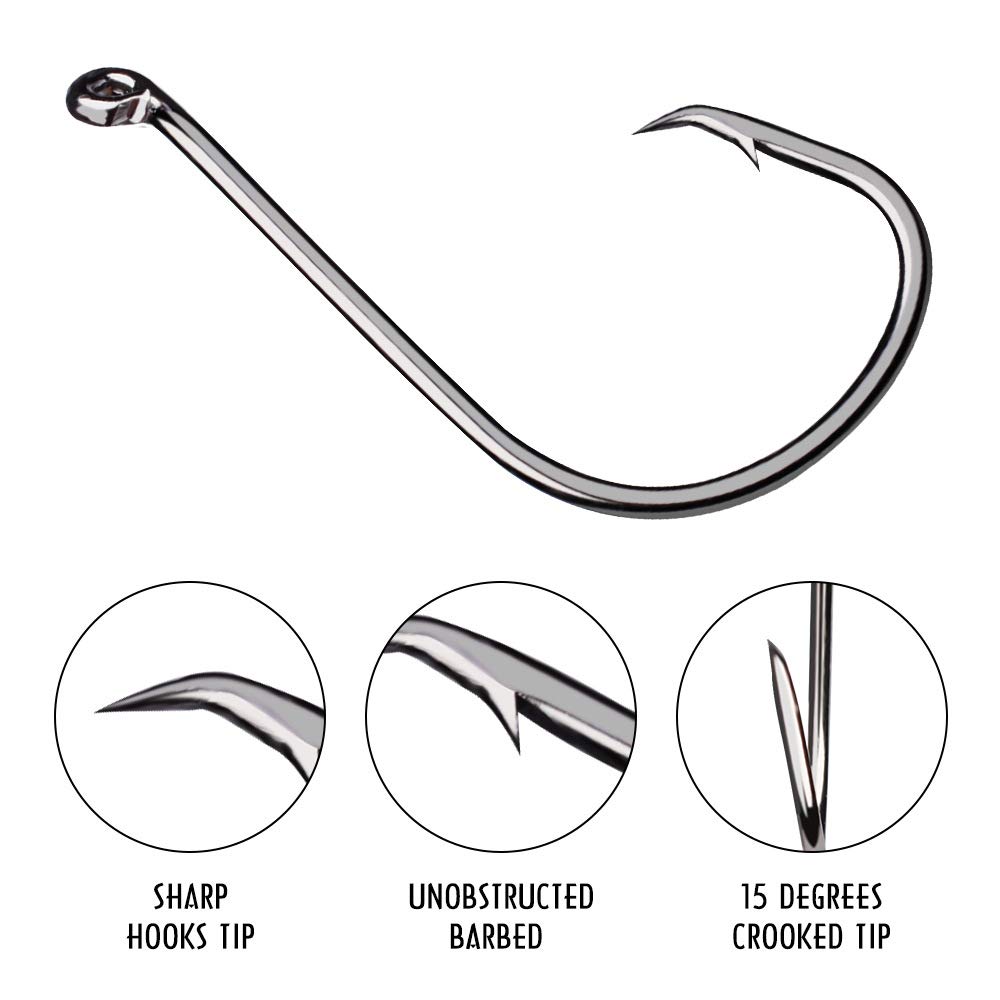Eagle Claw Bottom Fishing Rig with Nylon Coated Leader - 10pcs Saltwater Freshwater Hooks for Bass, Catfish, Trout | Perfect for Pier, Shore, and Boat Fishing