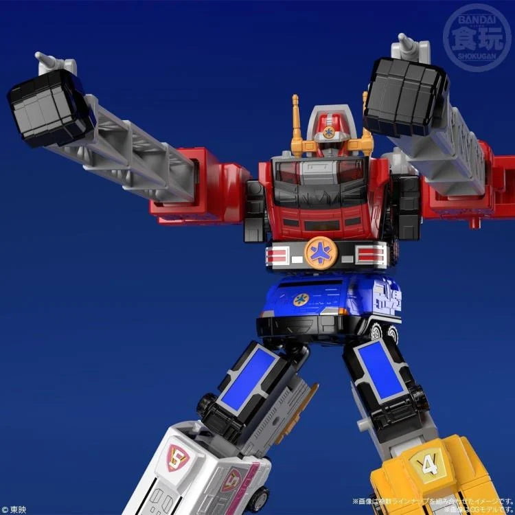 Bandai Shokugan Super MiniPla Power Rangers KyuuKyuu Sentai GoGoFive Victory Robo Model Kit - Collectible Action Figure for Fans & Display - Perfect for Gifts, Anime Collections, and Role-Playing Battles