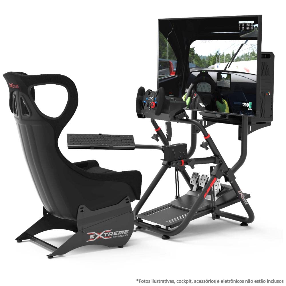 Extreme Sim Racing TV Stand Add-On for Wheel Stand SXT V2 - Compatible with 32-50 Inch TVs - Perfect for Gaming & Racing Simulator Setups