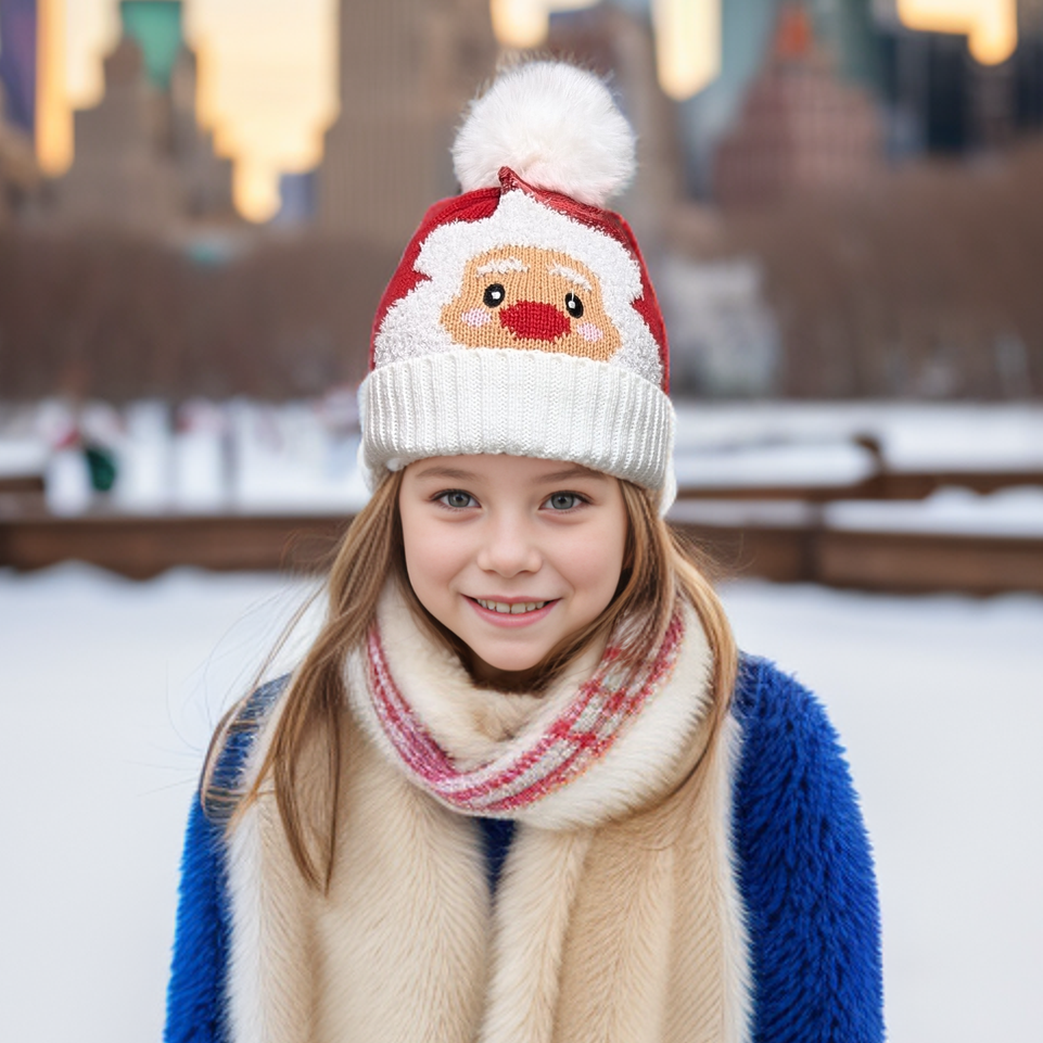 Sparkly Sequin Santa Christmas Hat for Kids - Festive Holiday Party Accessory for Xmas Photos & Winter Celebrations