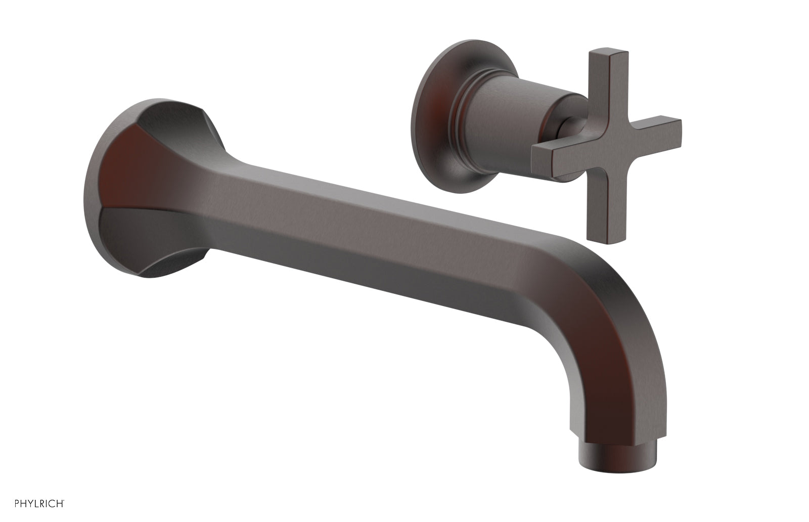 HEX MODERN Single Handle Wall Mounted Lavatory Faucet Set with Cross Handle 501 15 - Perfect for Bathroom Sink, Powder Room, and Guest Bath Installation