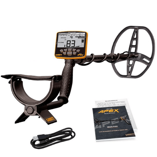 Garrett ACE APEX Metal Detector with 8.5” x 11” Raider Coil - Professional Waterproof Metal Detector for Treasure Hunting, Gold Prospecting & Beach Searching - Perfect for Beginners & Experts