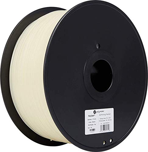 Polymaker PolyCast 1.75mm 3D Printer Filament - 3kg Spool for Lost Wax Investment Casting | High-Performance Wax-Like Filament for Metal Casting & Jewelry Making | Clean Burnout with Plaster Molds | Perfect for DIY Metal Casting, Prototyping & Art Projects