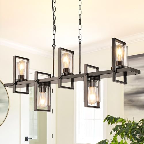 5-Light-Black-38 Inch