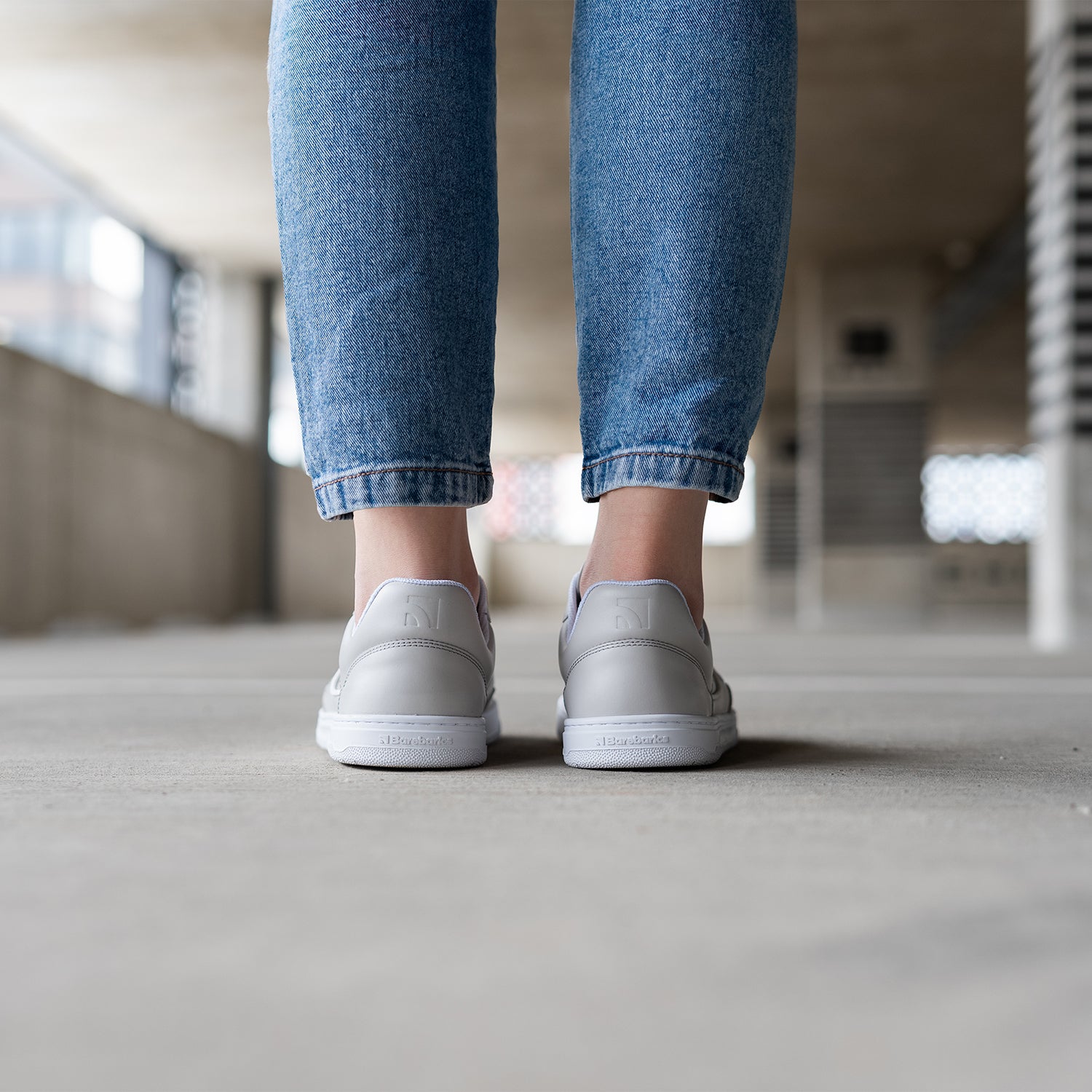 Barebarics Arise Barefoot Sneakers for Women & Men - Light Grey Minimalist Shoes for Running, Walking & Gym Workouts