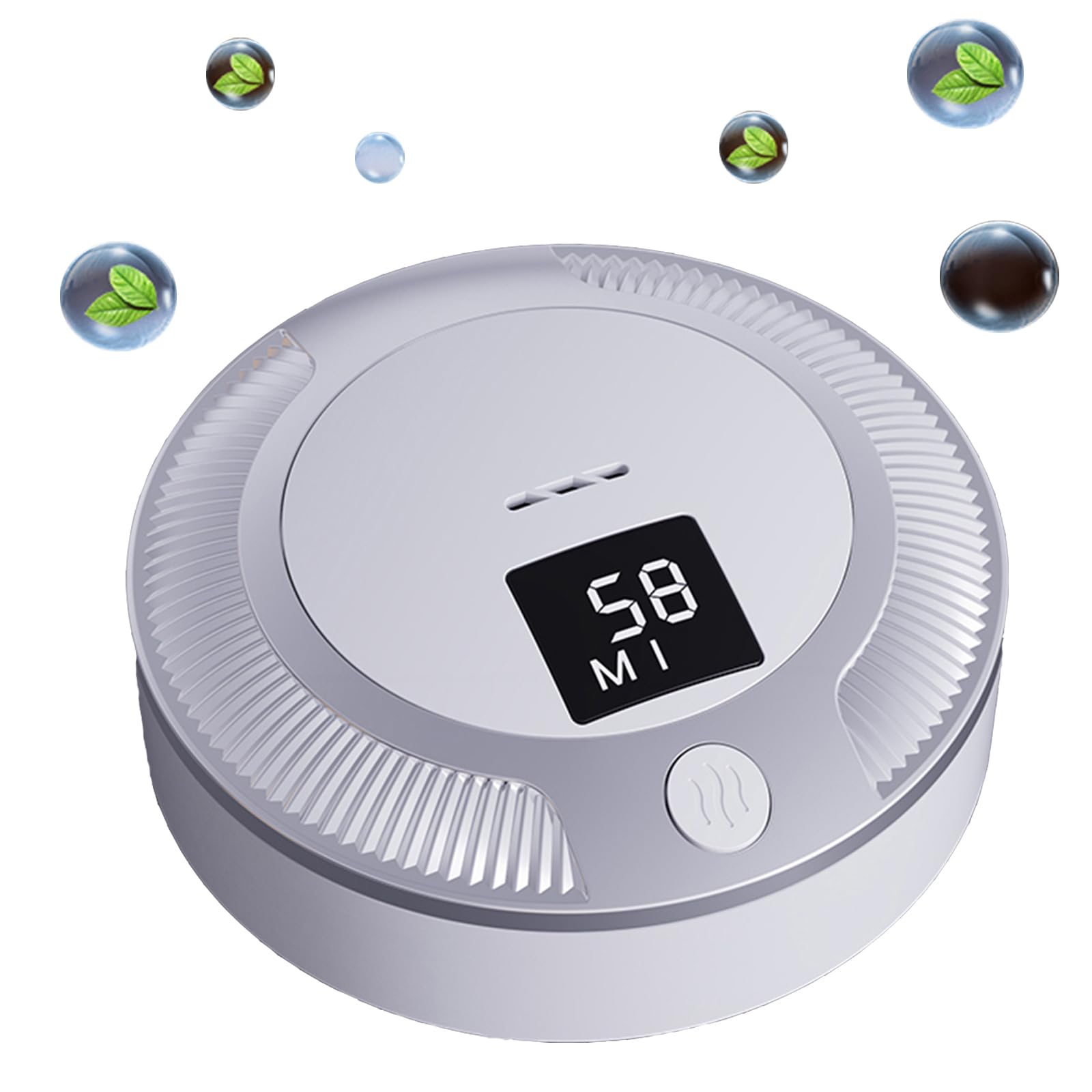 Rechargeable Mini Air Purifier with Ozone Purification - 3 Speed Portable Refrigerator Deodorizer for Car, Bedroom, Shoe Cabinet | White | Eliminates Odors in Small Spaces
