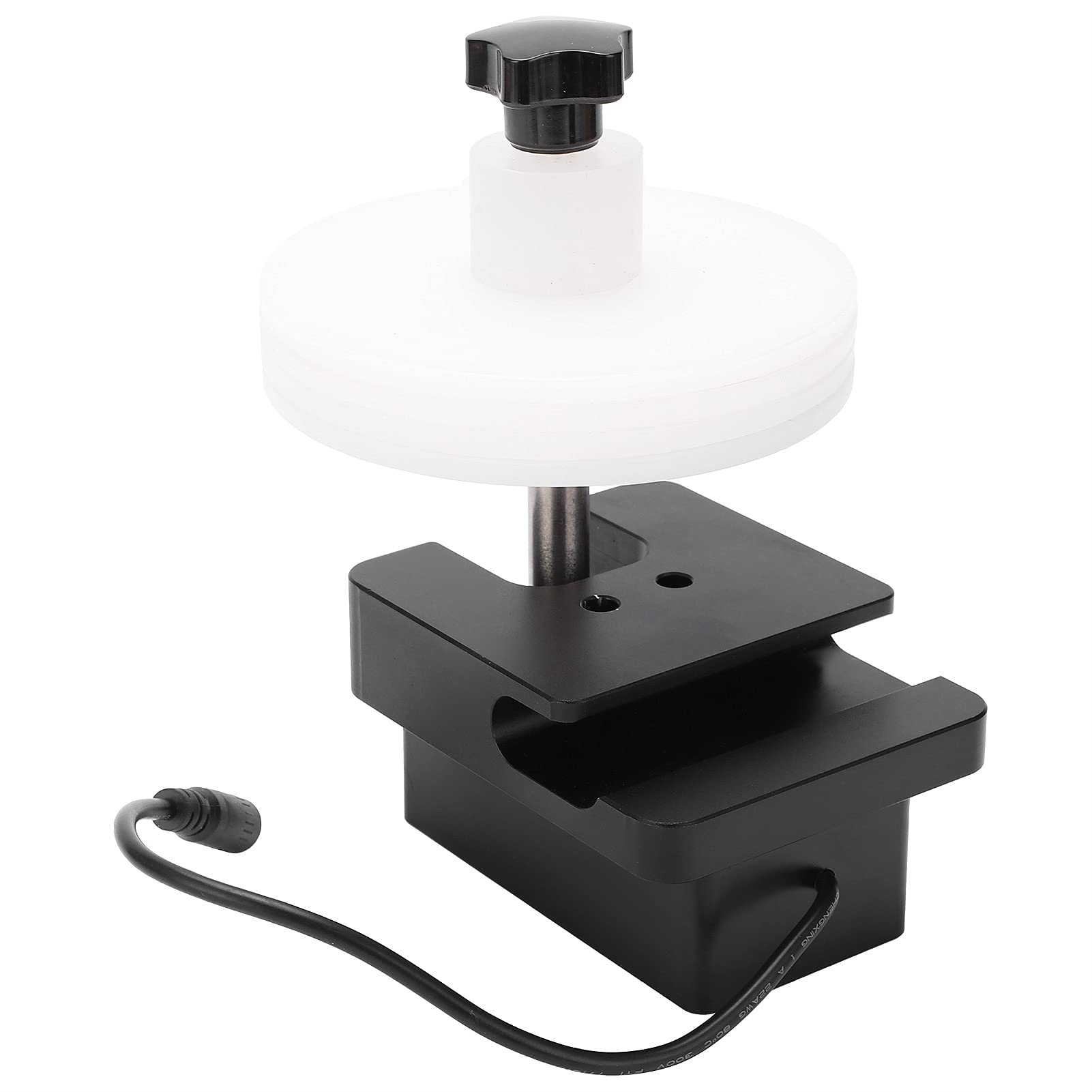 Aluminum Alloy Ultrasonic Vinyl Record Cleaner Rack - Rotating Spin Cleaning Bracket for LP Records (Black) | Perfect for Home DJs & Record Collectors