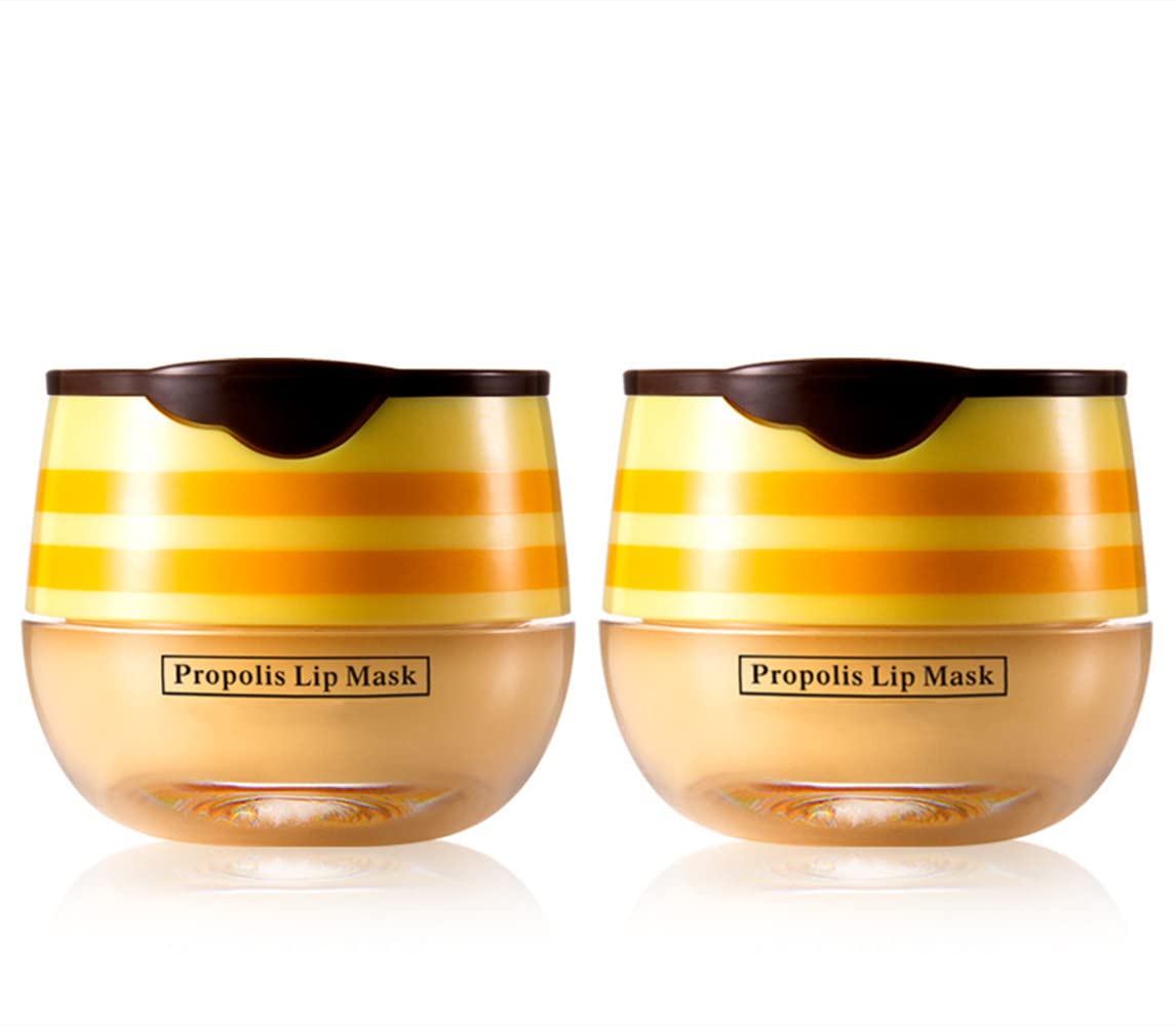 Bee Balm Lip Balm 2PCS - Honey Propolis Moisturizing Lip Mask for Dry & Cracked Lips - Hydrating Lip Care for Daily Use