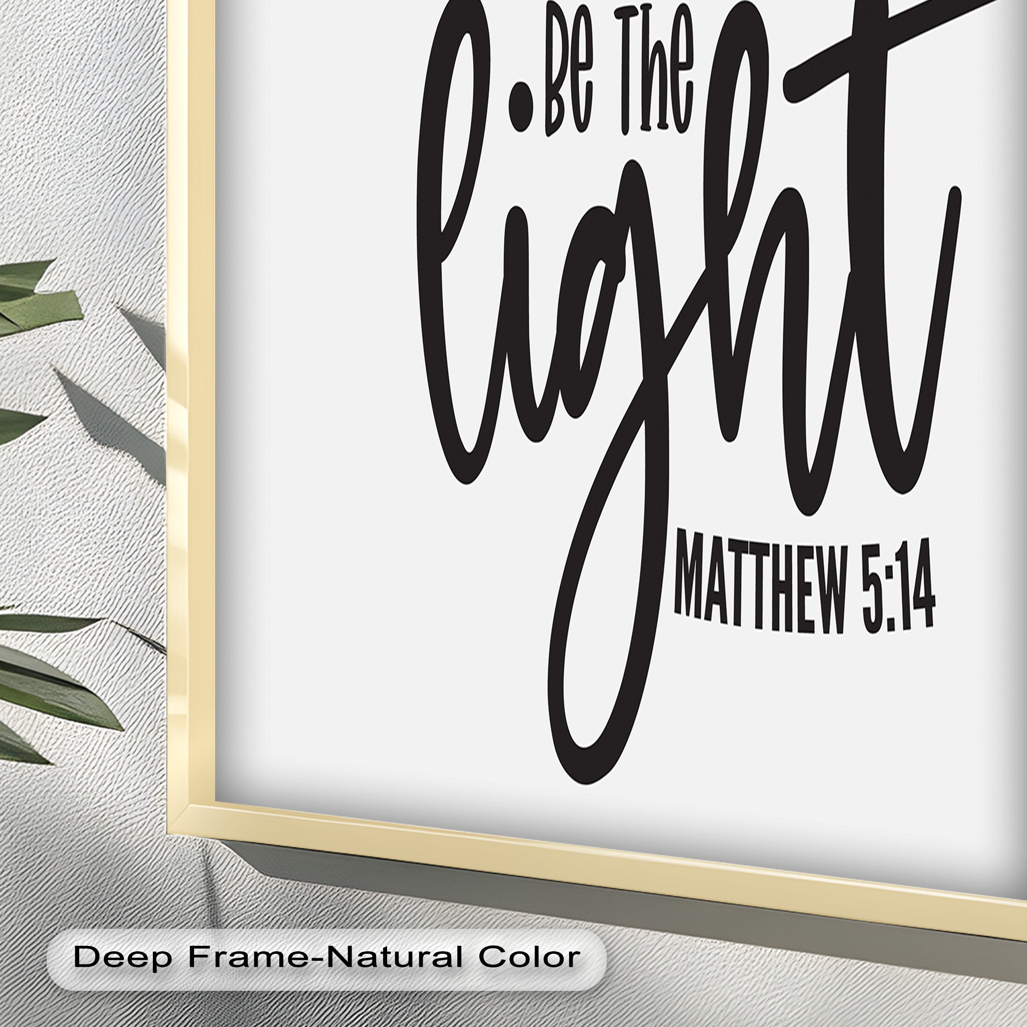 Be The Light - Matthew 5:14 Bible Verse Oil Painting - Christian Home Decor & Gift for Religious Inspiration