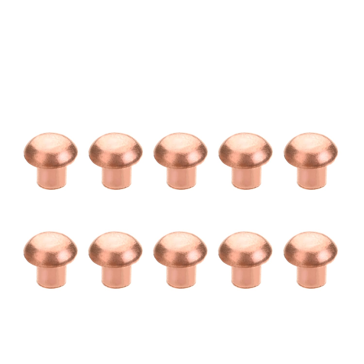 200Pcs Solid Copper Rivets Kit - 0.12in Dia x 0.12in Length Round Head M3 Fasteners for Electrical & DIY Projects - Durable Copper Finish for Jewelry Making, Leather Craft & Metal Fabrication