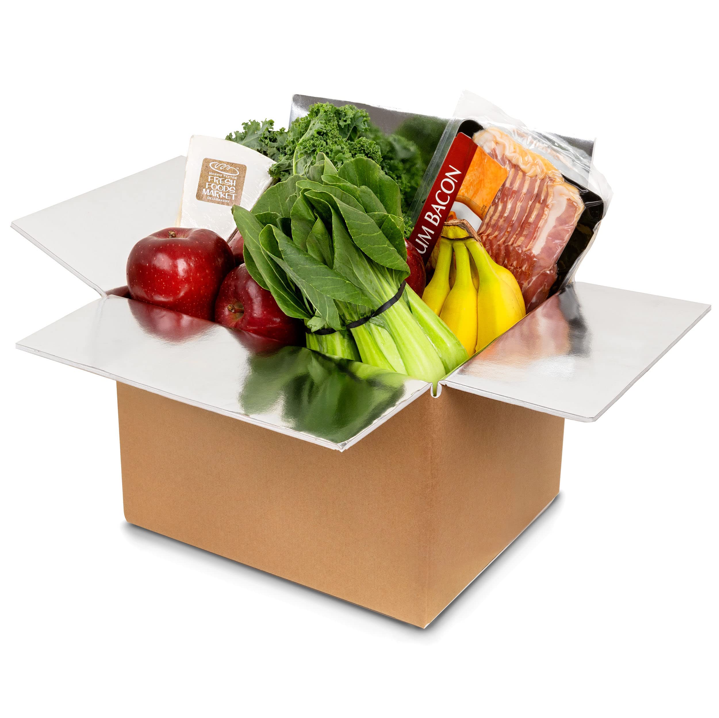 Nice Packs - Insulated Shipping Box for Frozen Food | Reusable Cooler Box with Aluminum Lining | Thermal Moving Box for Cold Storage | Perfect for Meal Prep, Grocery Delivery & Camping Trips