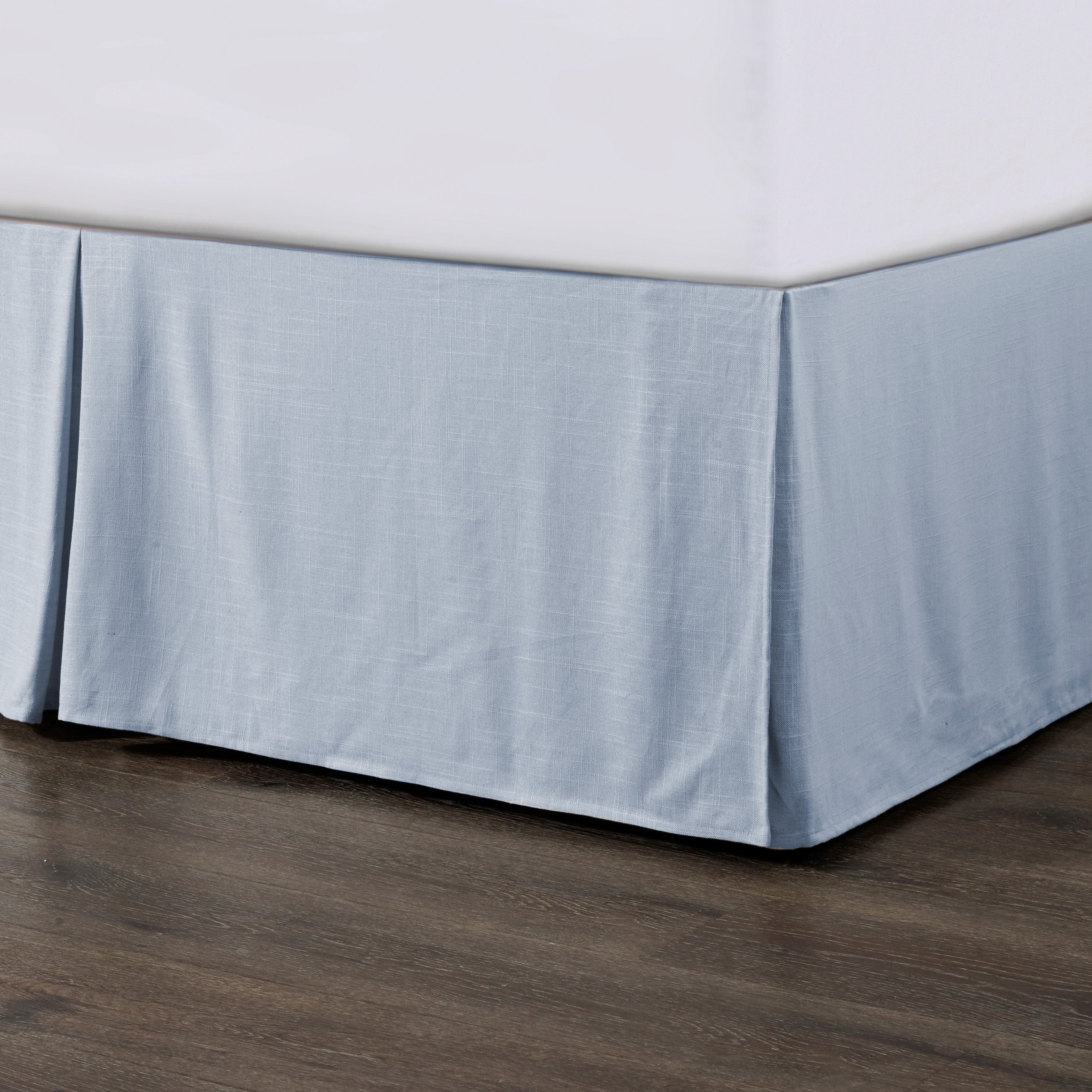 Premium Hemp Linen Bed Skirt - Tailored Fit for Queen/King Size Beds - Breathable & Wrinkle-Resistant - Perfect for Modern & Farmhouse Bedroom Decor