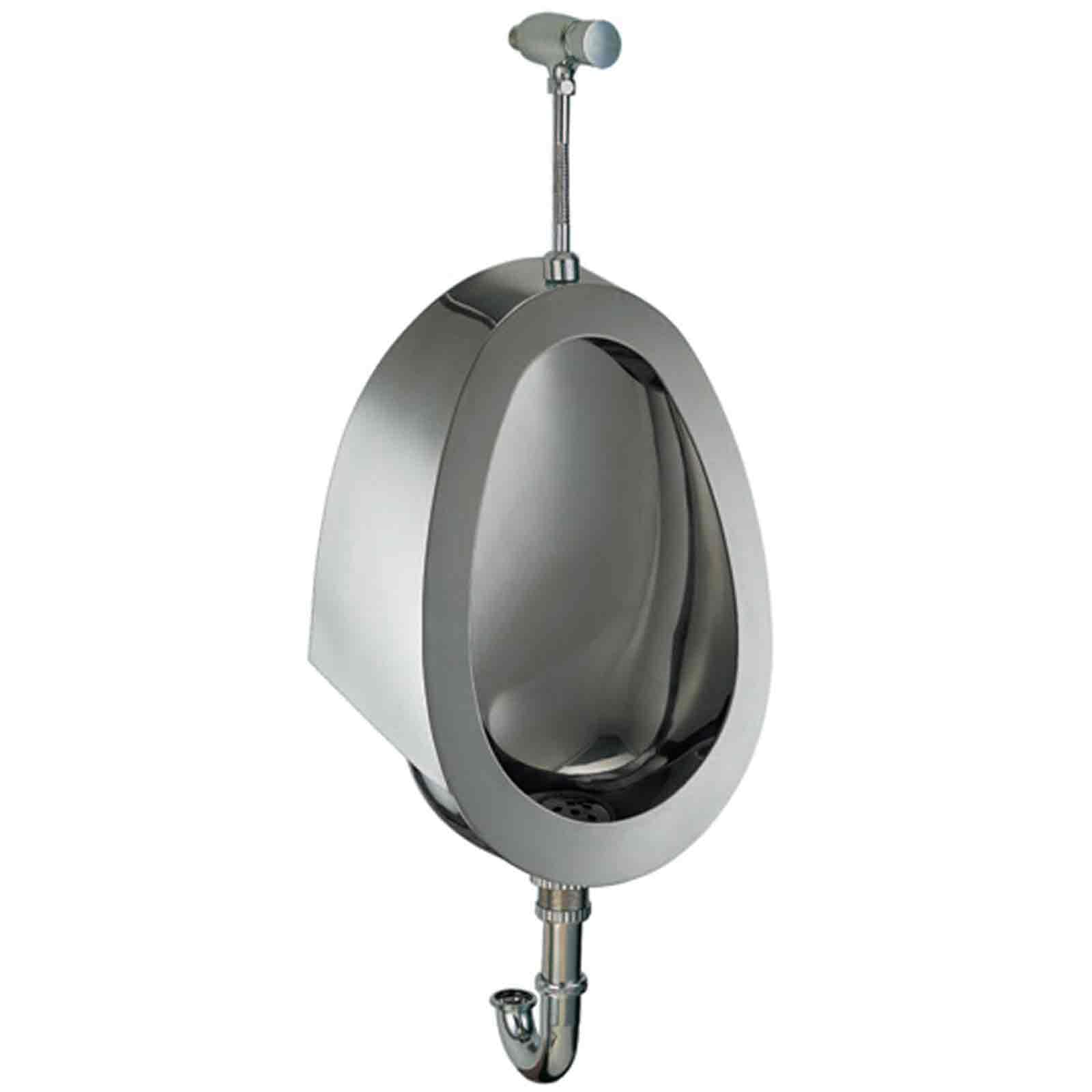 Stainless Steel Wall Mounted Urinal for Men - Commercial Grade 304 Washout Urinal for Public Restrooms, Bars & Outdoor Use