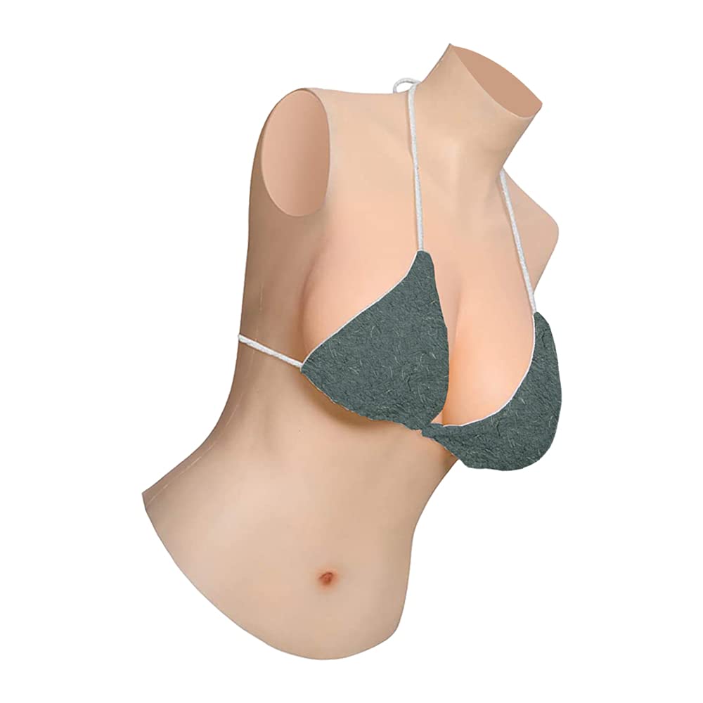 Realistic Half-Body Silicone Breastplate for Drag Queens & Crossdressers - CDG Cup Breast Forms for Cosplay, Theater & Gender Transformation (Perfect for Stage Performances, Costume Parties & Private Dress-Up)