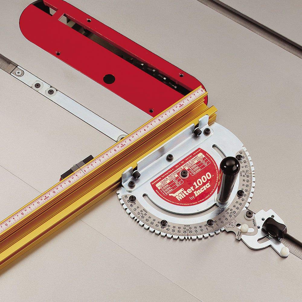 Incra MITER1000/18T Precision Miter Gauge for Table Saws - 18-Inch T-Track with Micro-Adjustment - Perfect for Woodworking, Cabinet Making, and DIY Projects