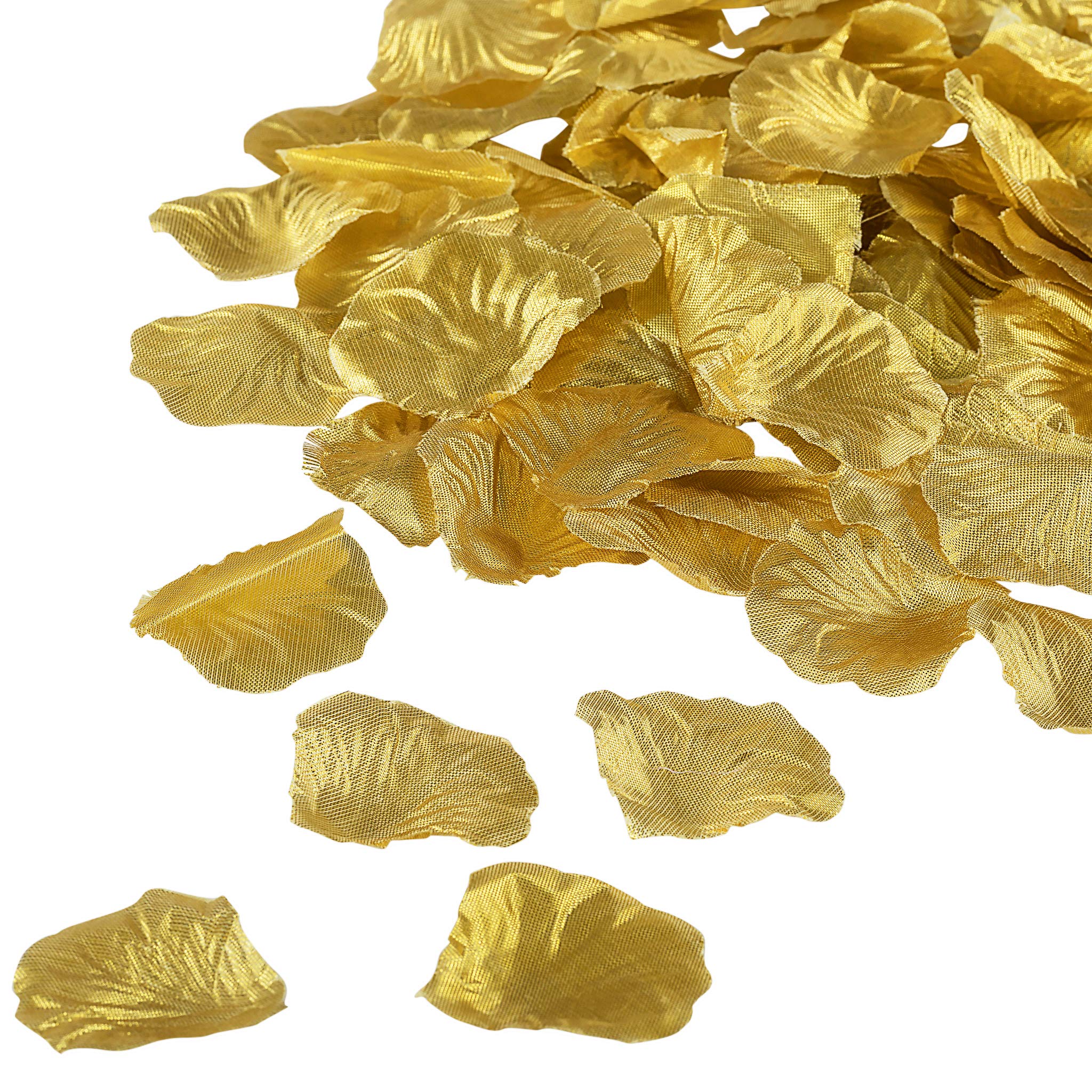 1200 PCS Premium Silk Rose Petals - Realistic Artificial Flower Petals for Wedding Decor, Bridal Shower, Party & Event Decorations (Gold) - Perfect for Aisle Scattering, Table Centerpieces & Romantic Backdrops