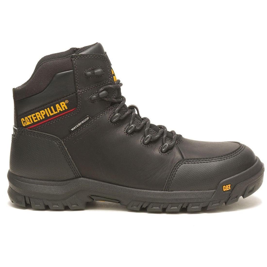 Waterproof Composite Toe Work Boots for Men - Black Safety Shoes for Construction, Warehouse & Outdoor Work