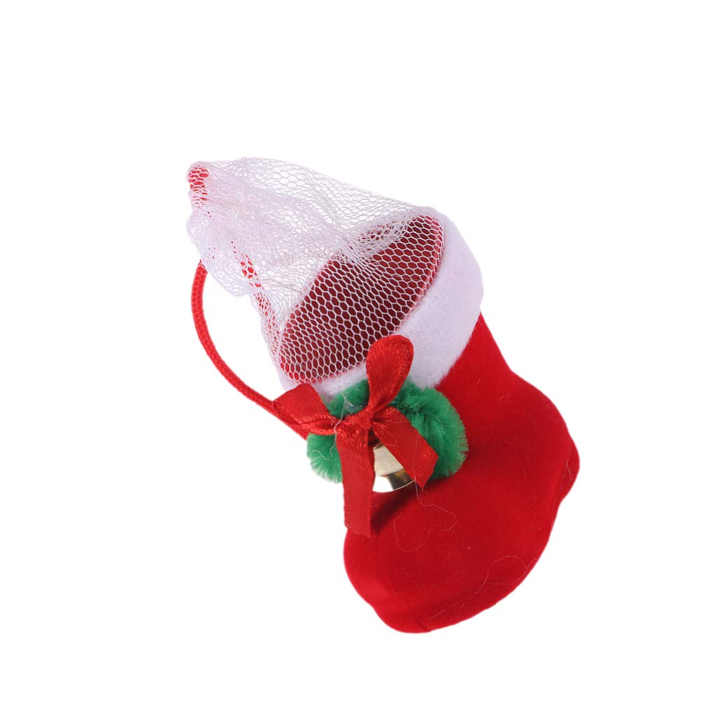 TOYANDONA 2 Pack Christmas Candy Boots - Red Santa Gift Stocking, Snack Pen Holder, Xmas Tree Ornaments & Fireplace Hanging Decor for Holiday Parties, Home Decoration