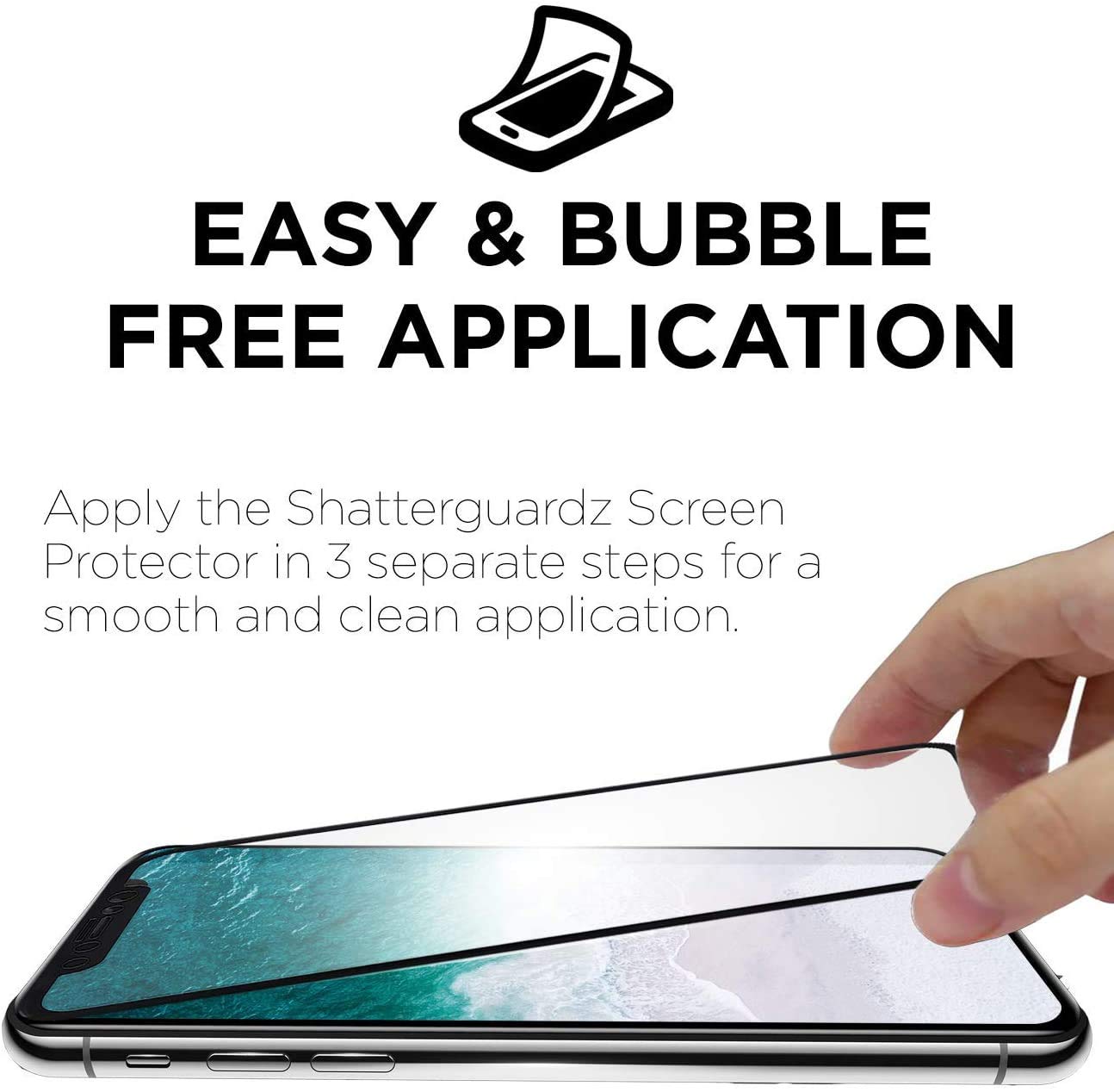 Aduro Tempered Glass Screen Protector for Apple iPhone 11 Pro/iPhone X/XS - 3 Pack Shatterproof Film with HD Clarity & Easy Installation - Perfect for Everyday Protection at Work, Home & Travel
