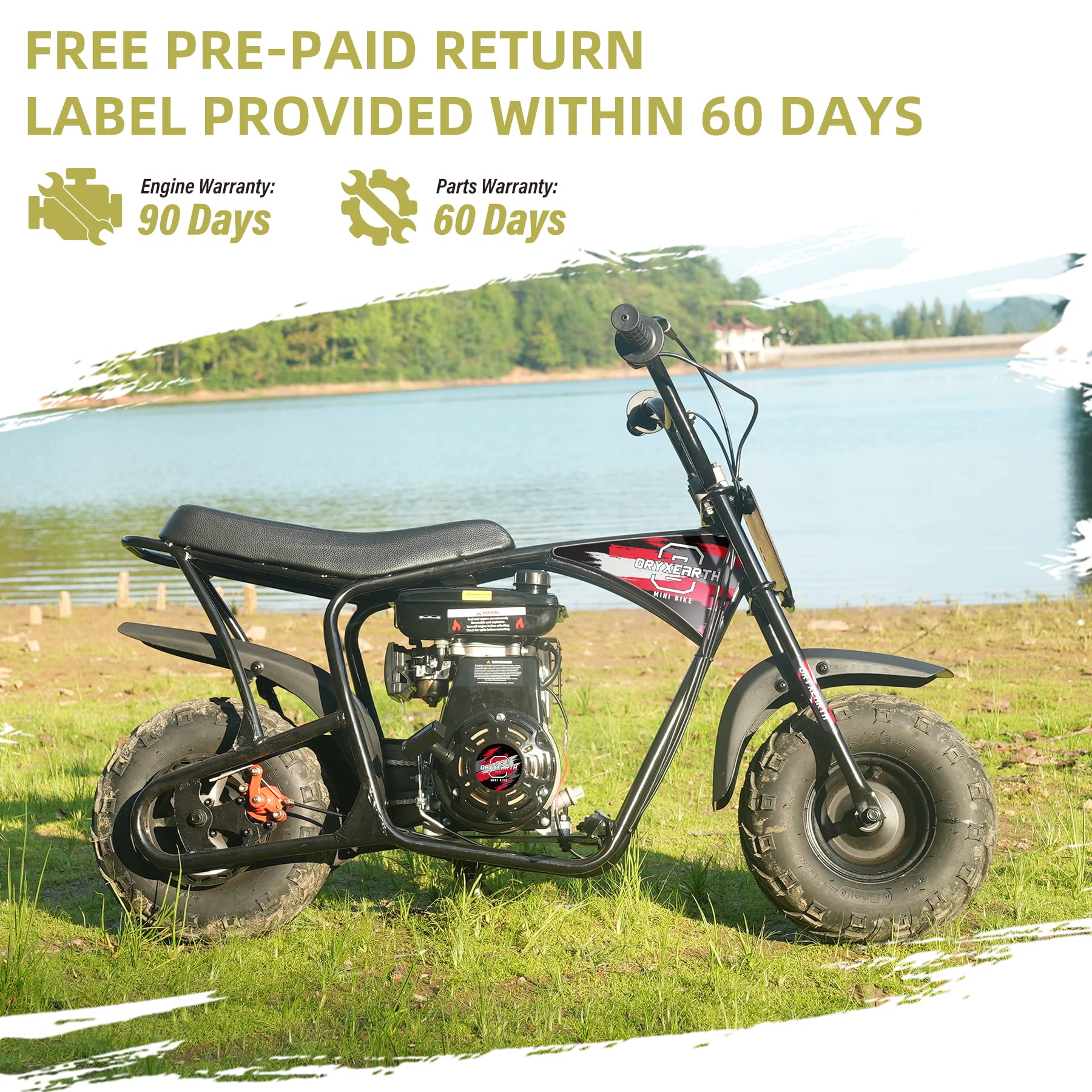 Oryxearth 105CC 4-Stroke Gas Powered Kids Dirt Bike - Automatic Transmission Mini Pit Bike for Off-Road Adventure | Perfect for Kids Ages 8-12, Backyard Riding & Trail Exploration