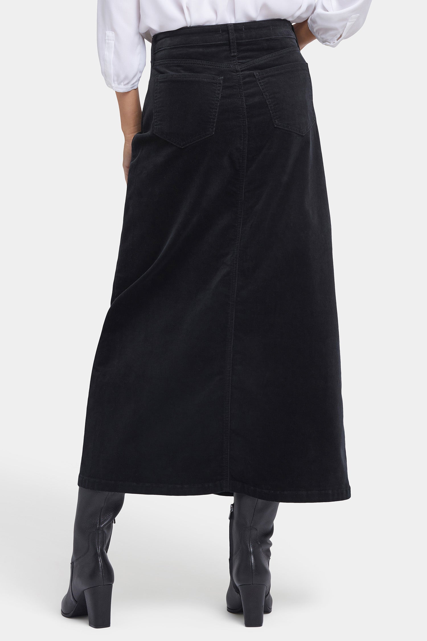 Elegant High Rise Long Skirt for Women - Black Maxi Skirt with Side Slits | Perfect for Office, Party & Casual Outfits