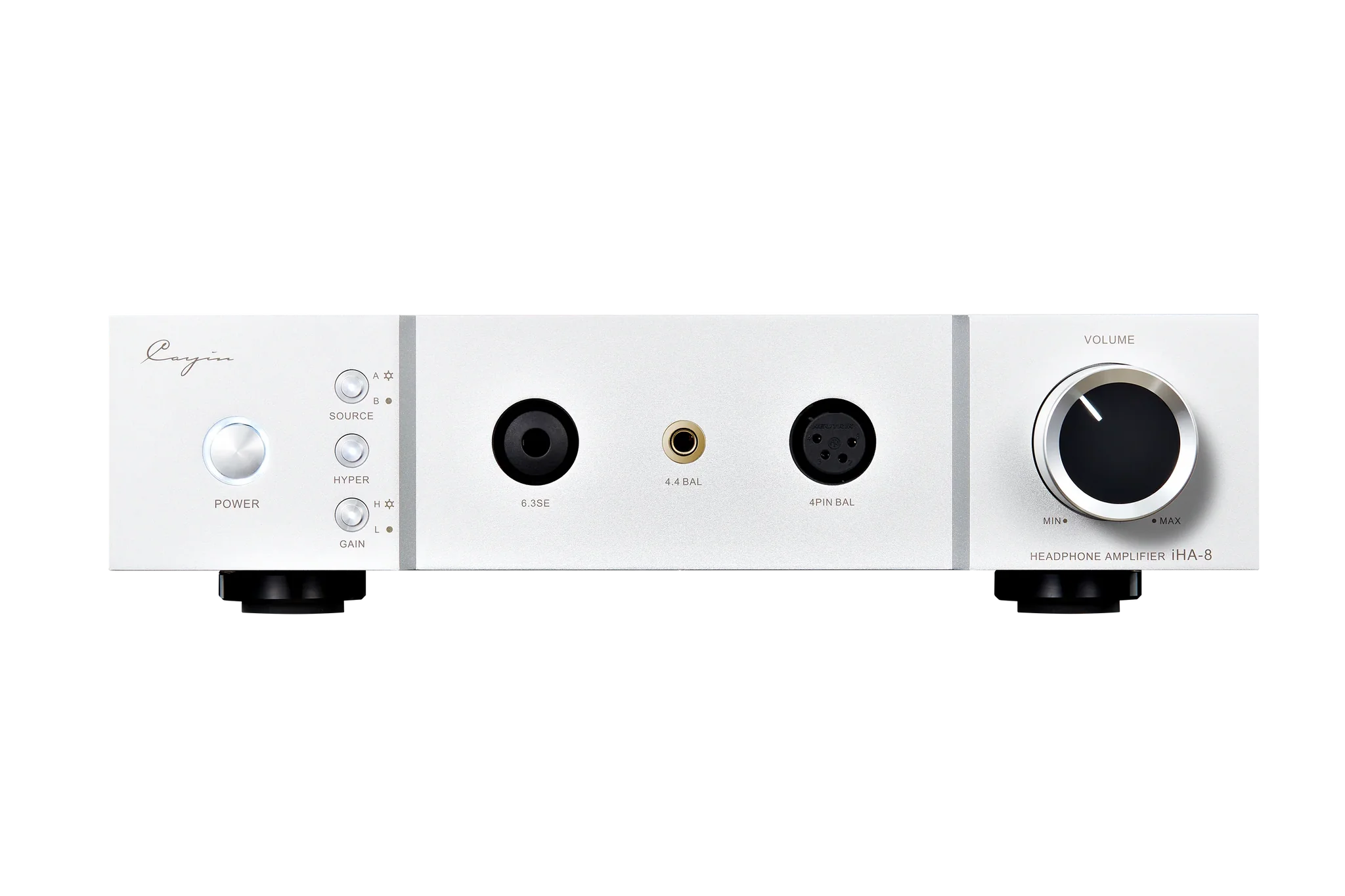 Cayin IHA-8 Desktop High Current Headphone Amplifier - Silver | Audiophile Grade Headphone Amp for Home & Studio Use | Perfect for Music Production, Gaming & Hi-Fi Listening