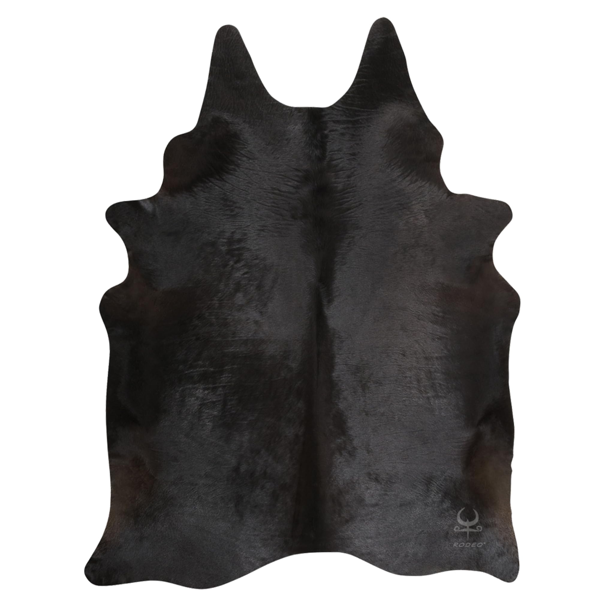 Authentic Genuine Cowhide Rug 6x7ft - Hand-Selected Real Leather Cow Hide for Western Home Decor - Texas Style Rustic Floor Rug - Natural Black Durable Cowhide Carpet for Living Room, Bedroom & Ranch Style Decor