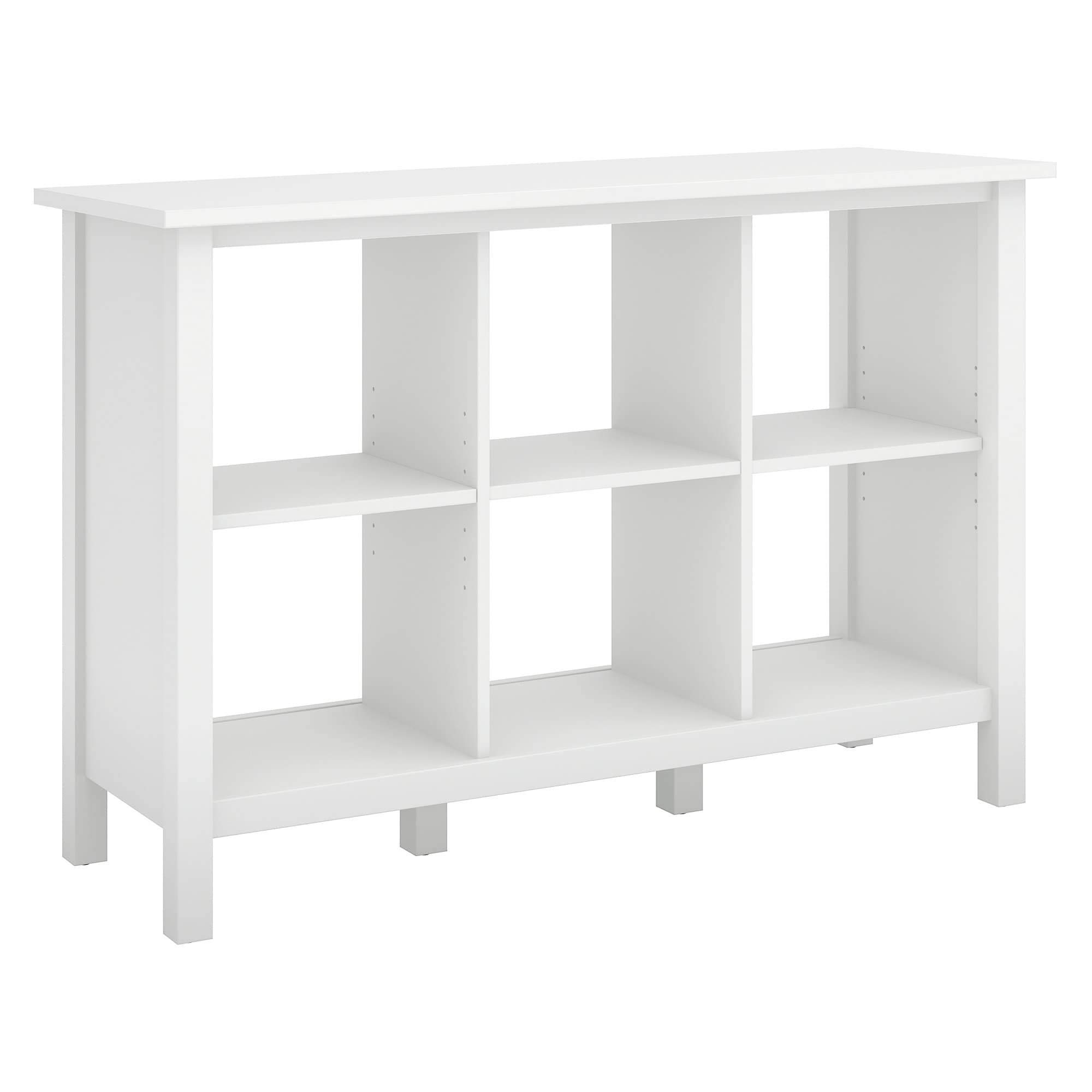 6-Cube Storage Bookcase Organizer - Pure White Wood Shelf for Books, Toys & Home Decor | Perfect for Living Room, Bedroom & Office Organization