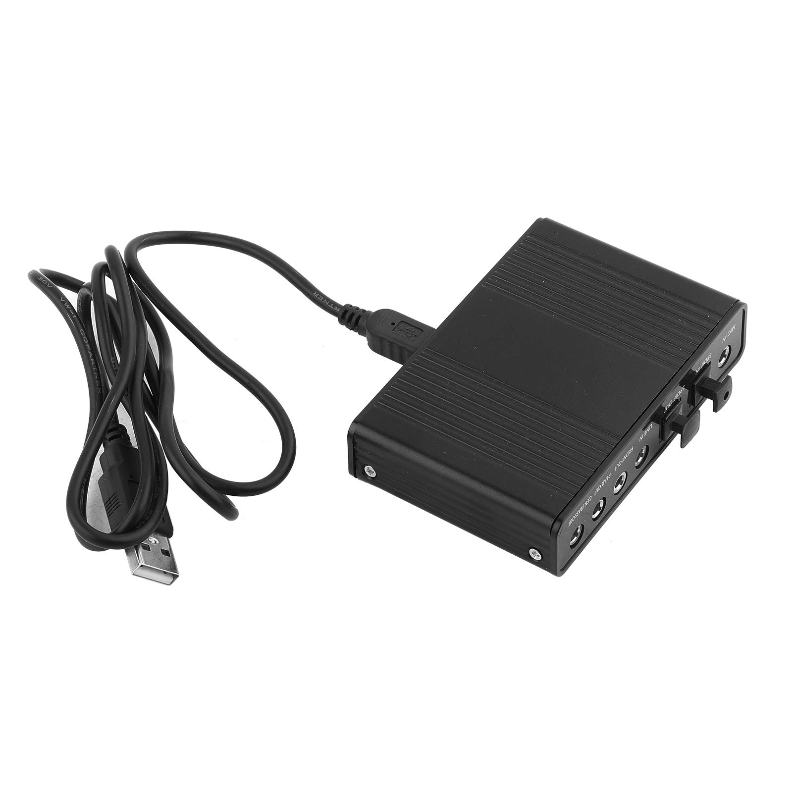 6 Channel USB 2.0 External Sound Card with 5.1 Surround Sound & Optical S/PDIF - Plug & Play Audio Adapter for PC Laptop Windows 10/8/7/XP - Perfect for Gaming, Recording & Home Theater Systems