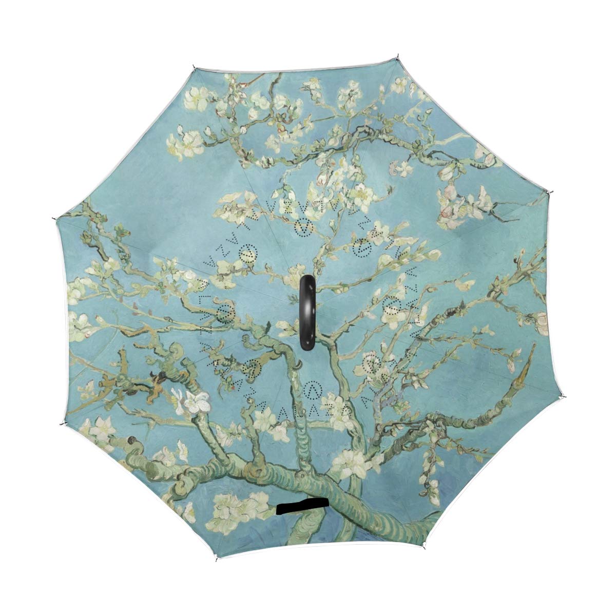 Double Layer Inverted Windproof Umbrella - Van Gogh Design for Car & Outdoor Use