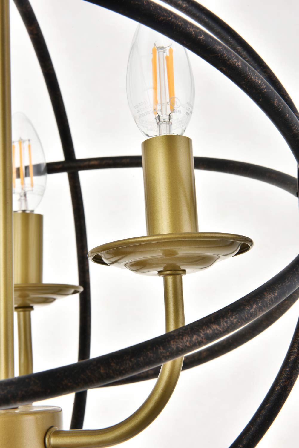 Octavia 3-Light Brass & Dark Brown Pendant Light Fixture - Perfect for Dining Room, Kitchen Island, or Entryway Lighting