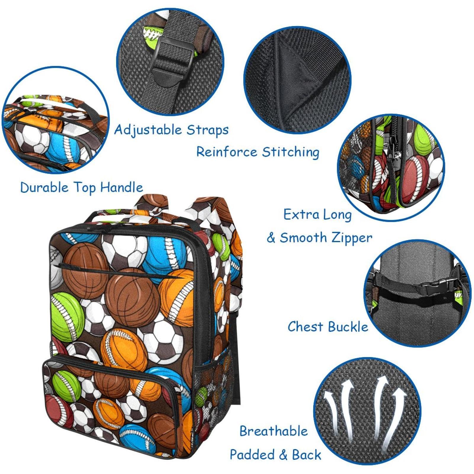 Waterproof Travel Backpack for Women & Men - Lightweight Hiking Backpack with Basketball/Football/Volleyball Ball Compartment - Perfect for Sports, Gym, School & Outdoor Adventures