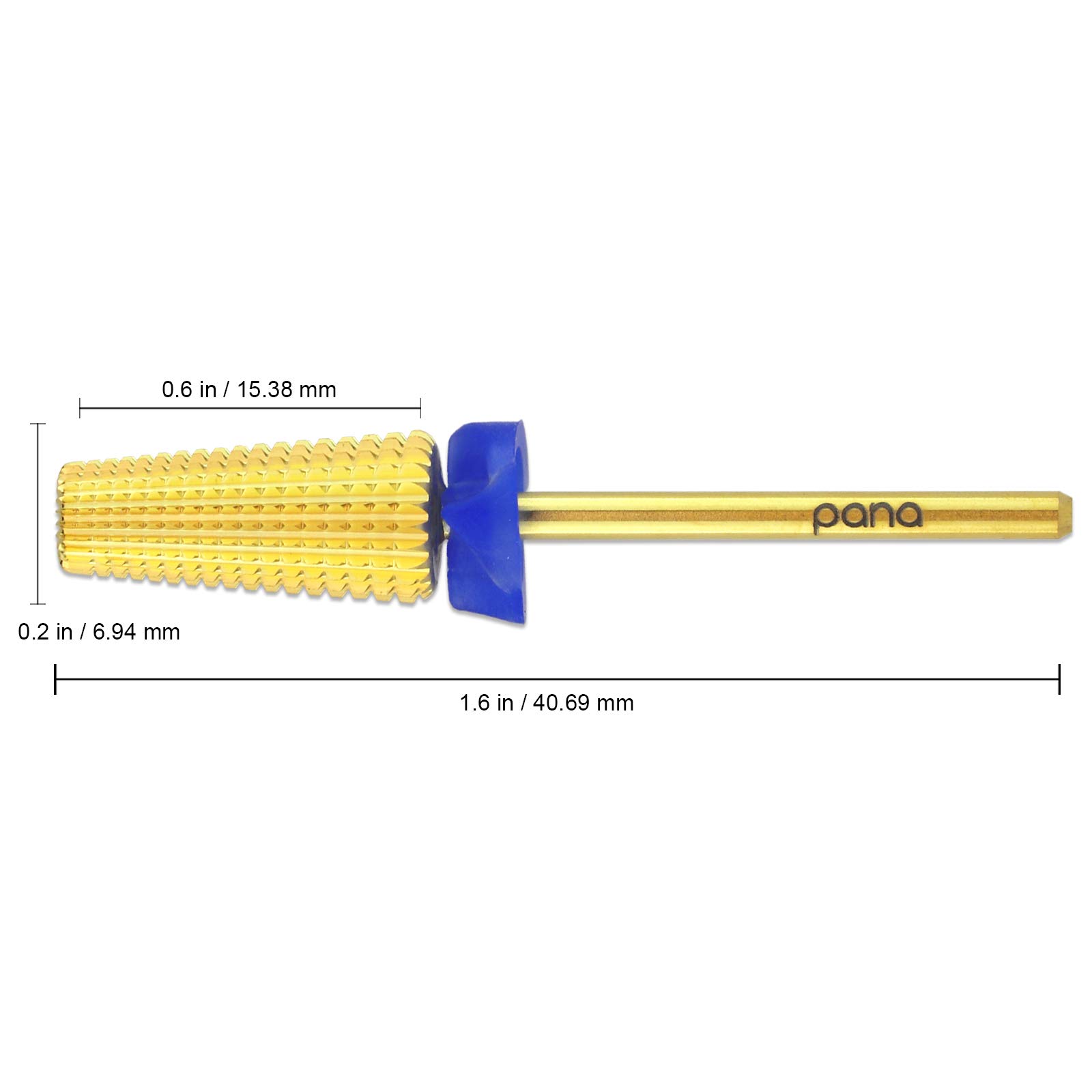 PANA Nail Carbide 5-in-1 Drill Bit Set - Left & Right Hand Compatible - Fast Acrylic & Hard Gel Removal - 3/32