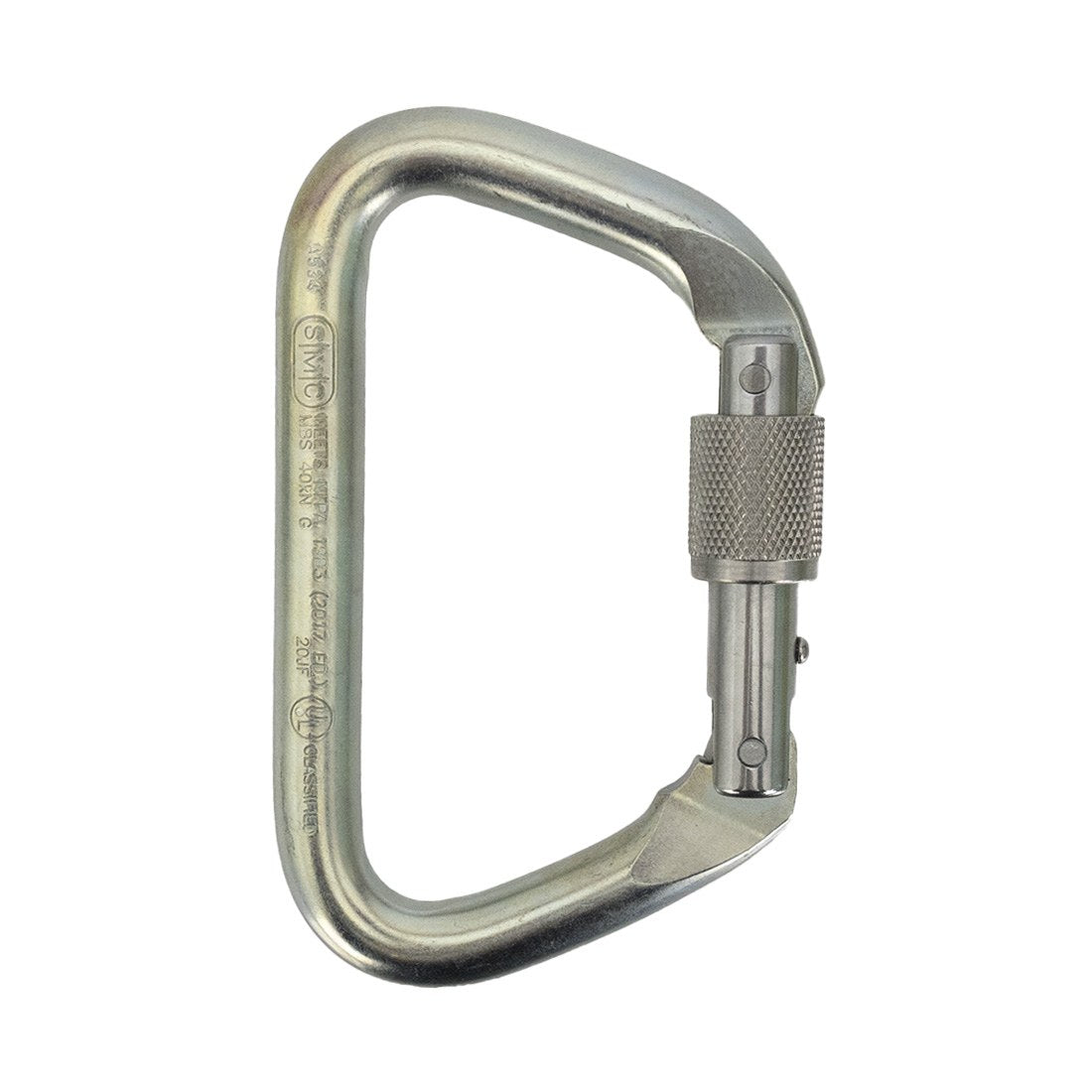 SMC NFPA Certified Steel Locking Carabiner - Heavy Duty Large Clip for Rock Climbing, Rescue, Rigging & Industrial Safety Use