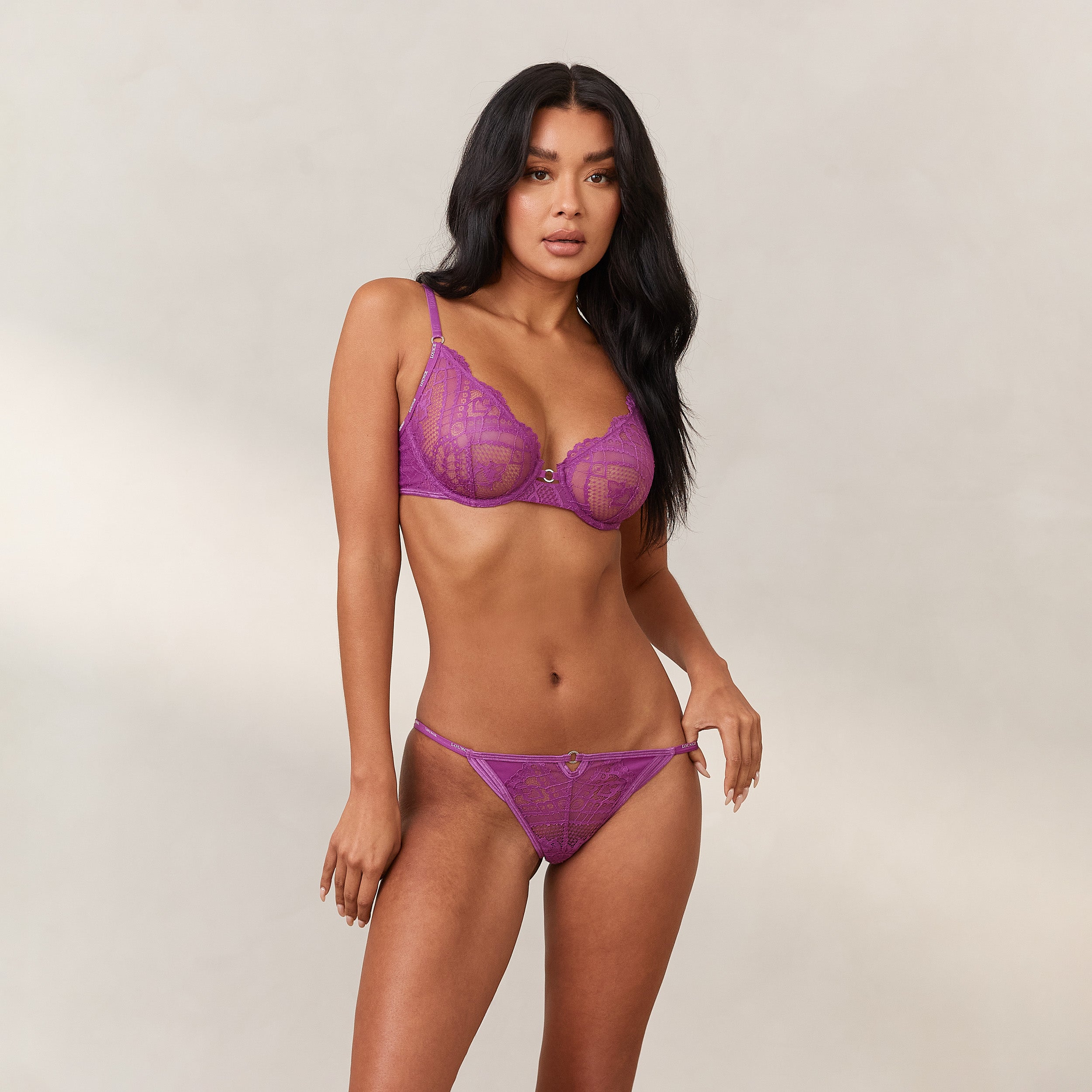 Charmed Balcony Bra in Plum - Comfortable Lace Underwire Bra for Women - Perfect for Everyday Wear, Date Nights & Special Occasions