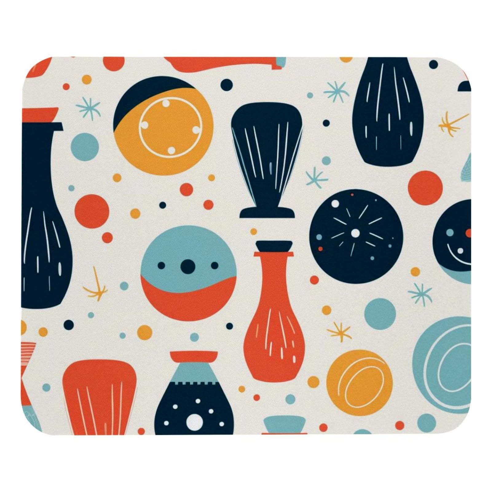 Non-Slip Rubber Base Square Mouse Pad with Cartoon Bowling Design - 8.3'' x 9.8'' Office Laptop & Gaming Mouse Mat for Computer, School, and Home Use - Perfect for Work, Study, and Gaming Sessions