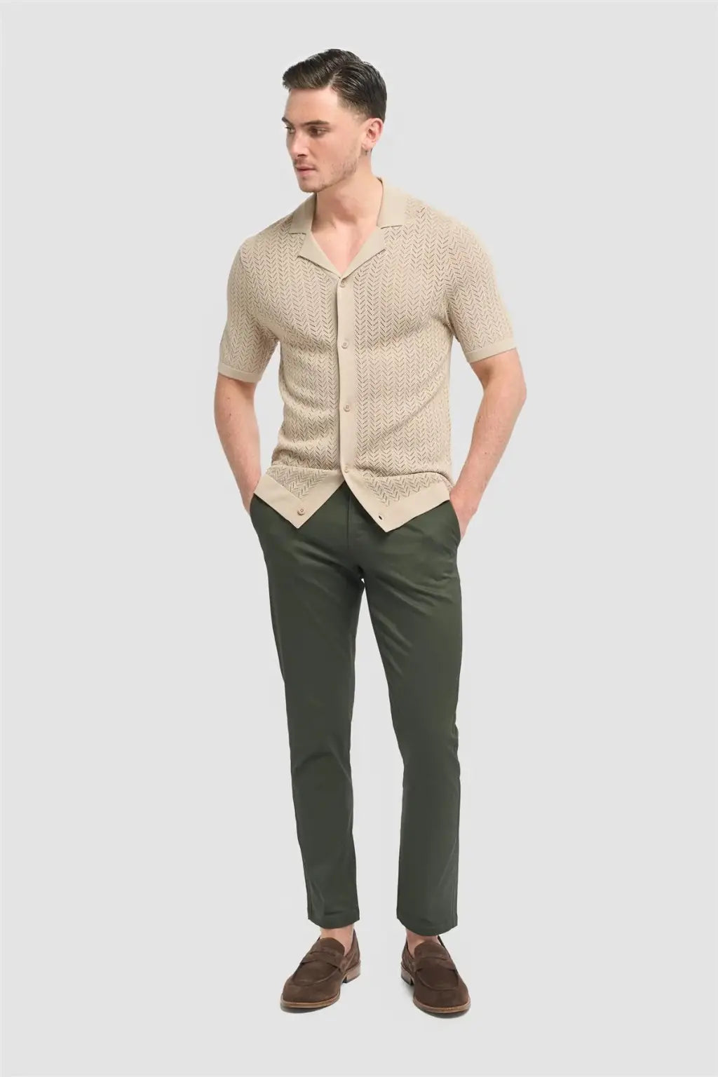 Cavani Men's Casual Short Sleeve Knit Shirt - Breathable Summer T-Shirt for Outdoor Activities & Daily Wear