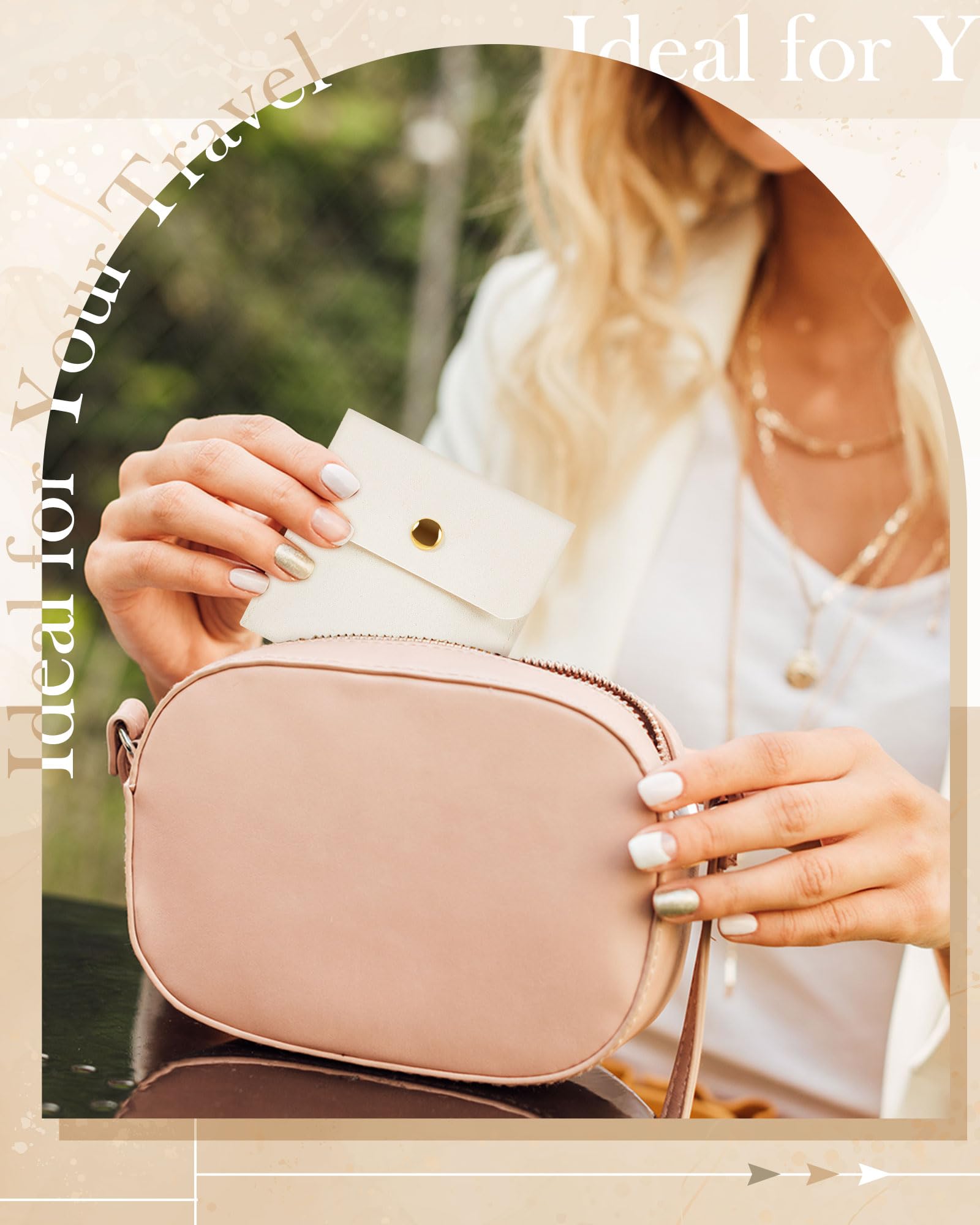 Premium Jewelry Pouch with Snap Button & Soft Microfiber Insert - Elegant Gift Bags for Bracelets, Rings & Necklaces - Perfect for Jewelry Storage, Travel & Gift Giving