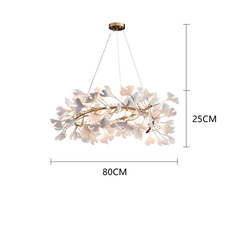 Elegant Leaf Chandelier - Modern Crystal Ceiling Light Fixture for Dining Room, Living Room & Bedroom | Perfect for Home Decor, Wedding & Interior Design